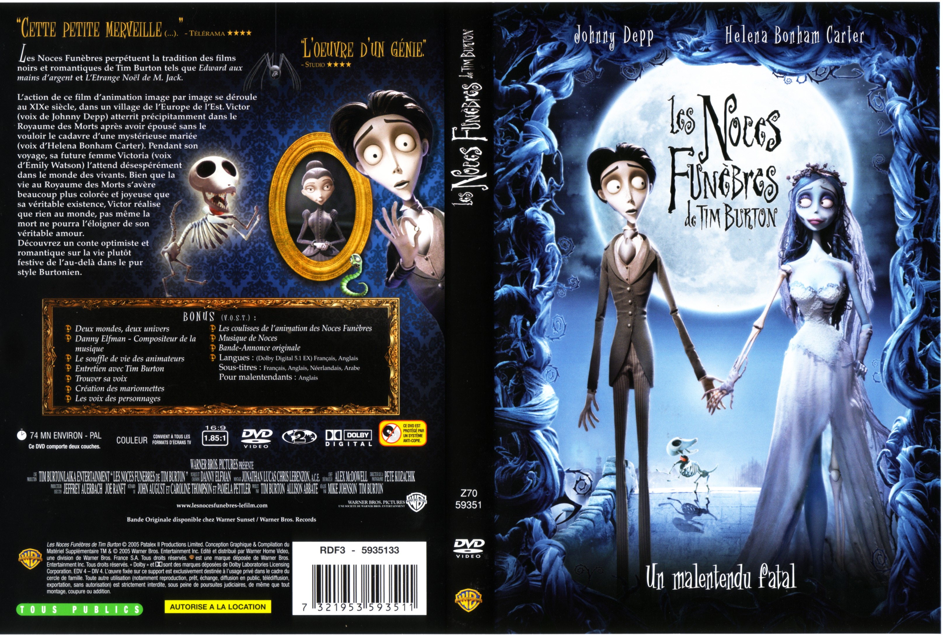 Jaquette DVD Les noces funebres