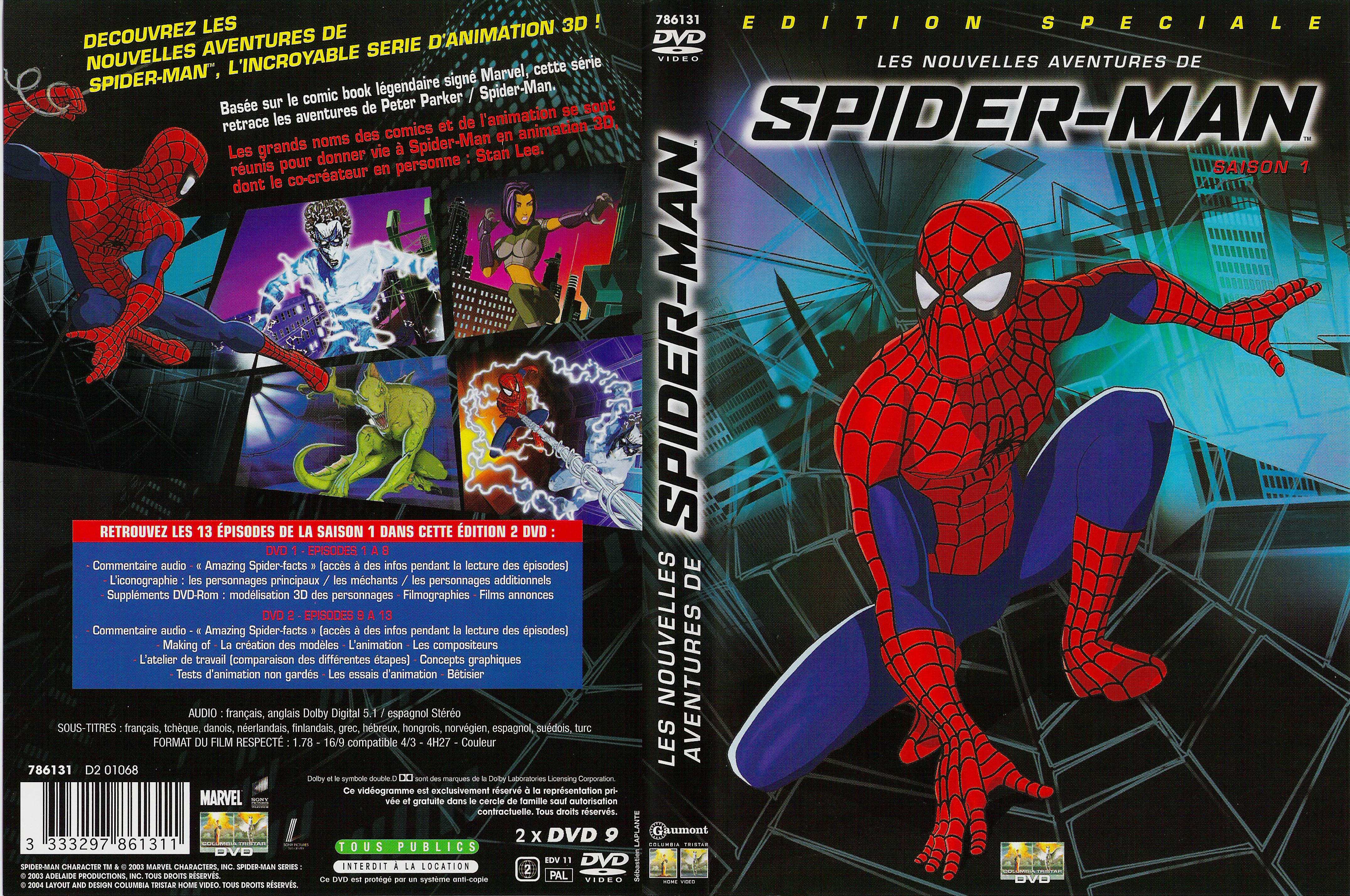 Jaquette DVD Les nouvelles aventures de spiderman saison 1