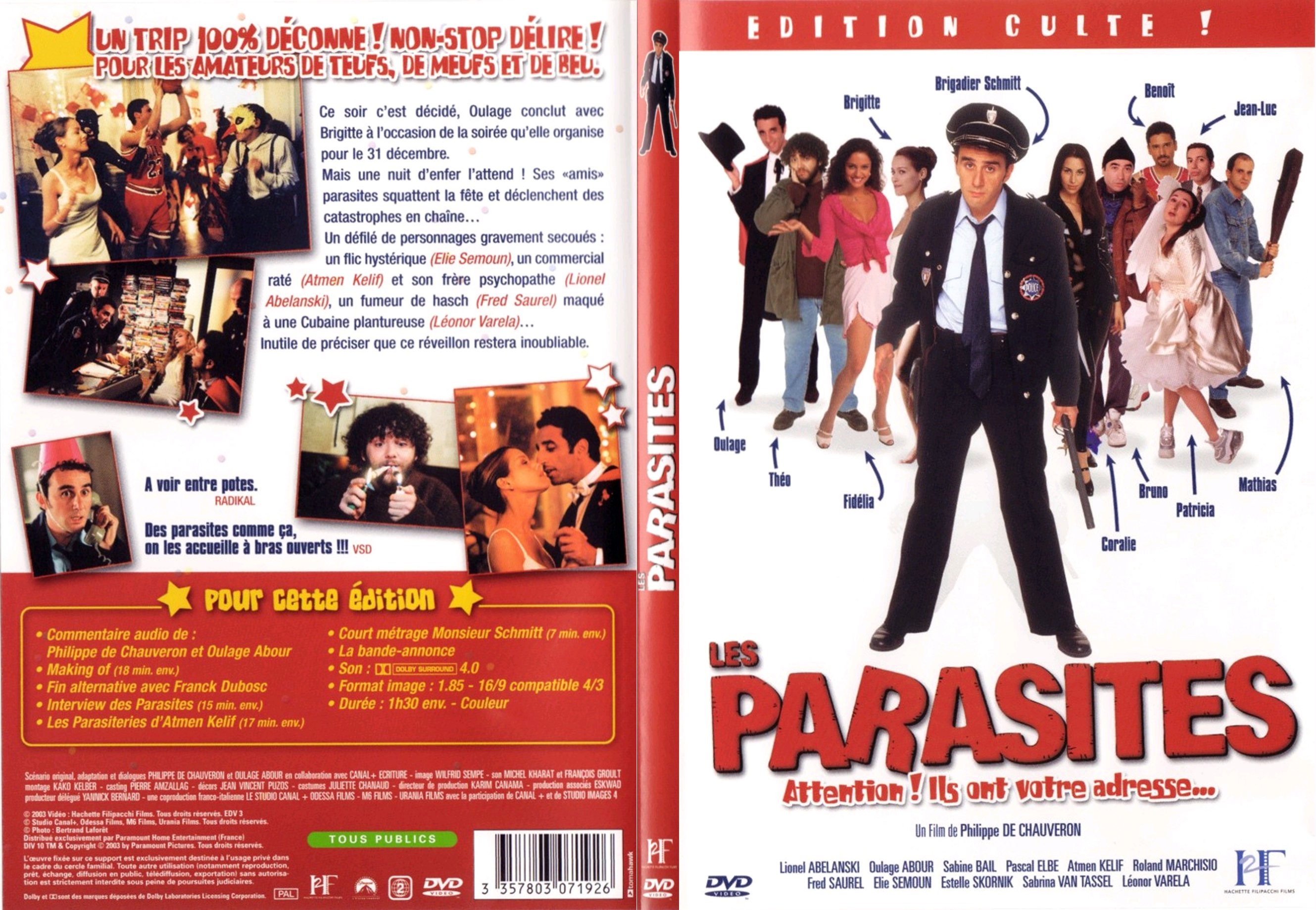 Jaquette DVD Les parasites - SLIM