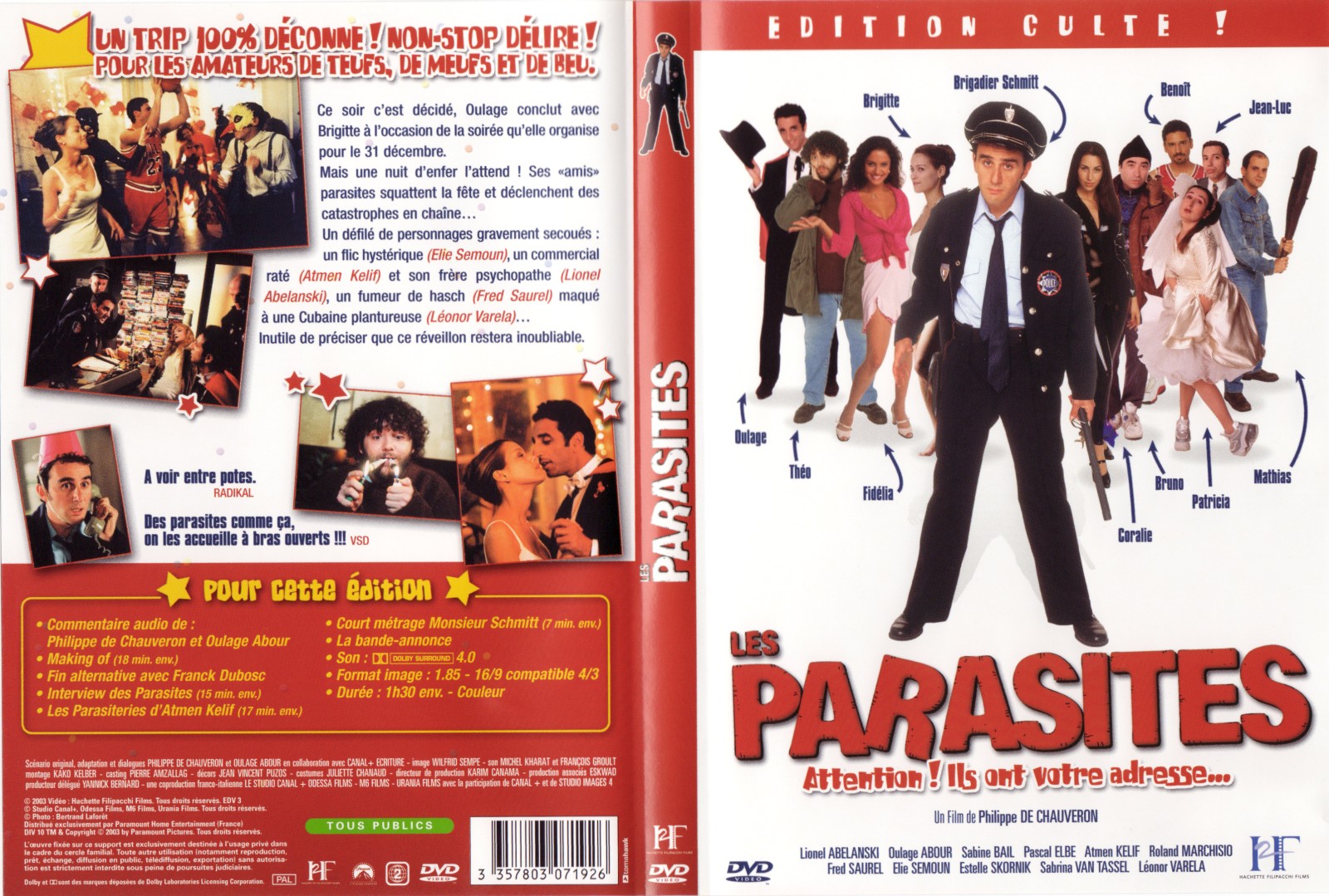 Jaquette DVD Les parasites v2