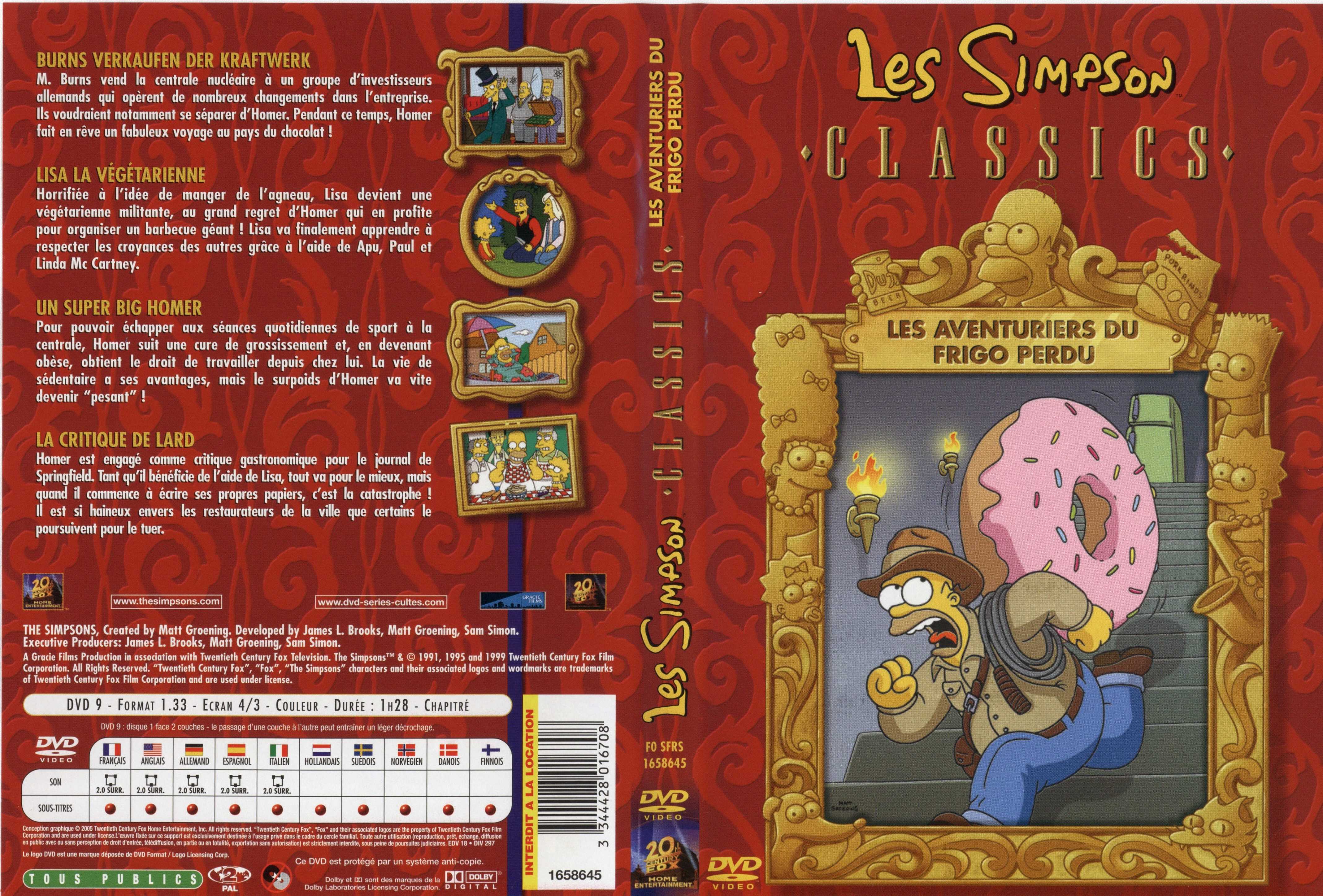 Jaquette DVD Les simpson les aventuriers du frigo perdu