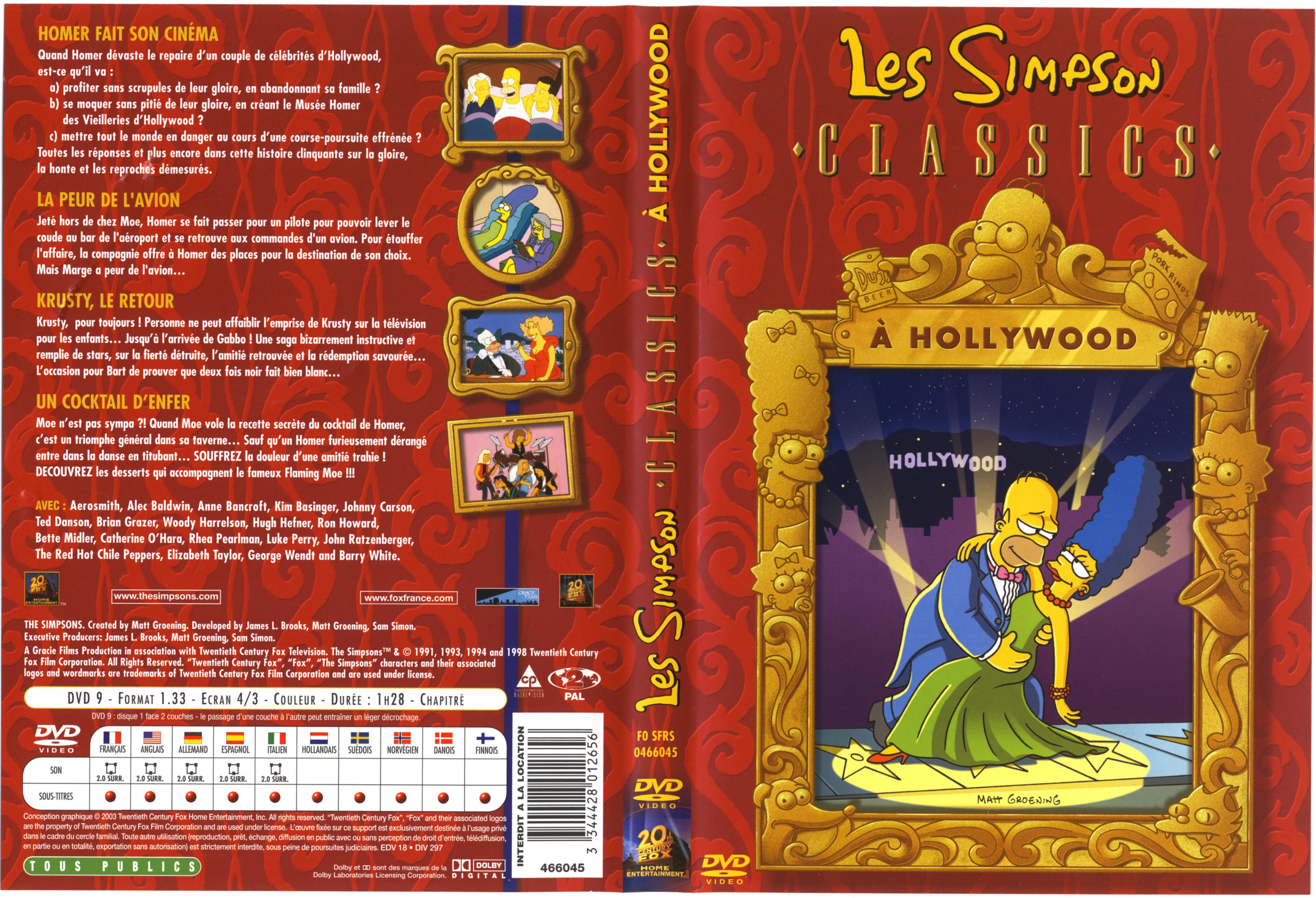 Jaquette DVD Les simpsons  Hollywood