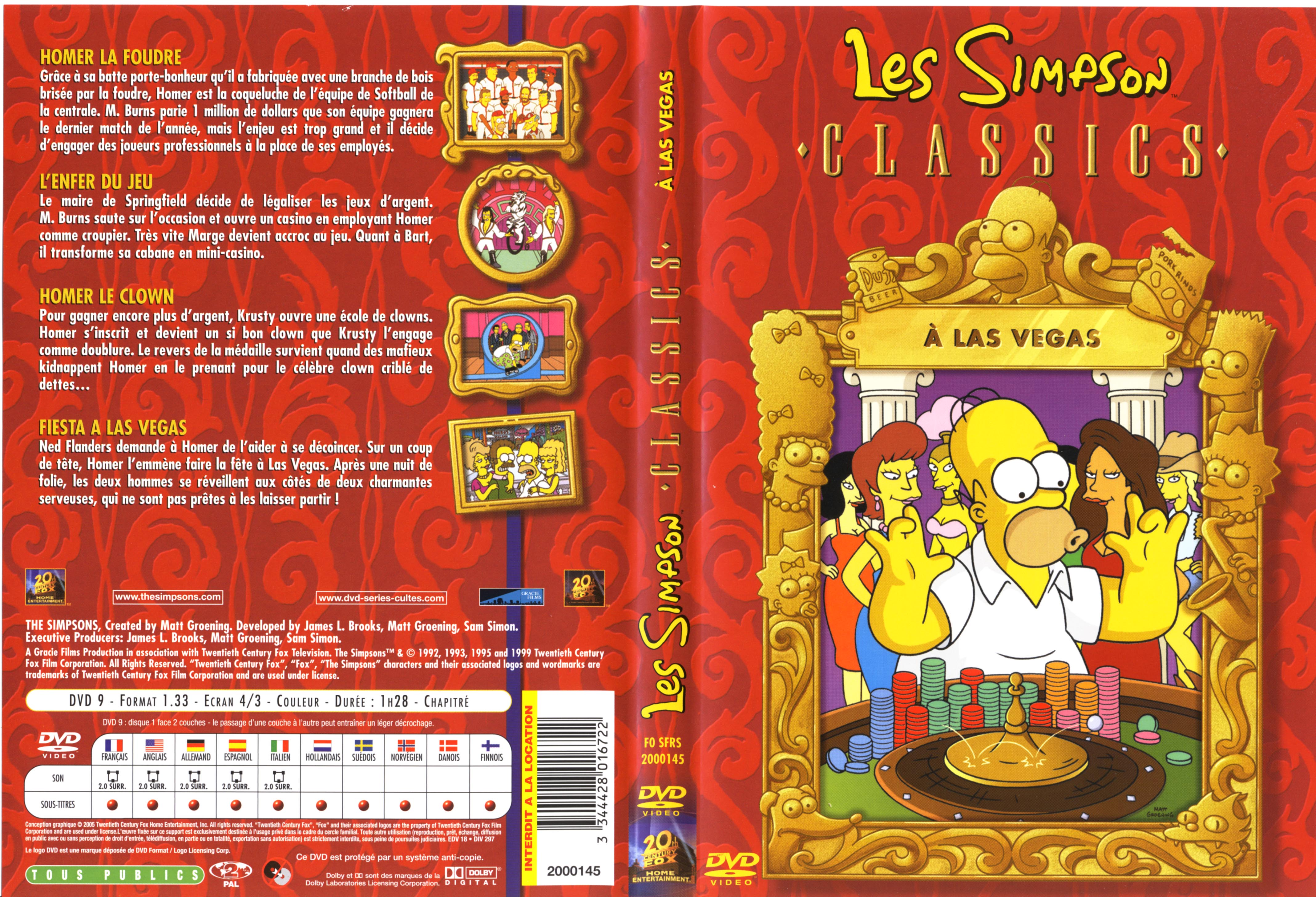 Jaquette DVD Les simpsons  Las Vegas