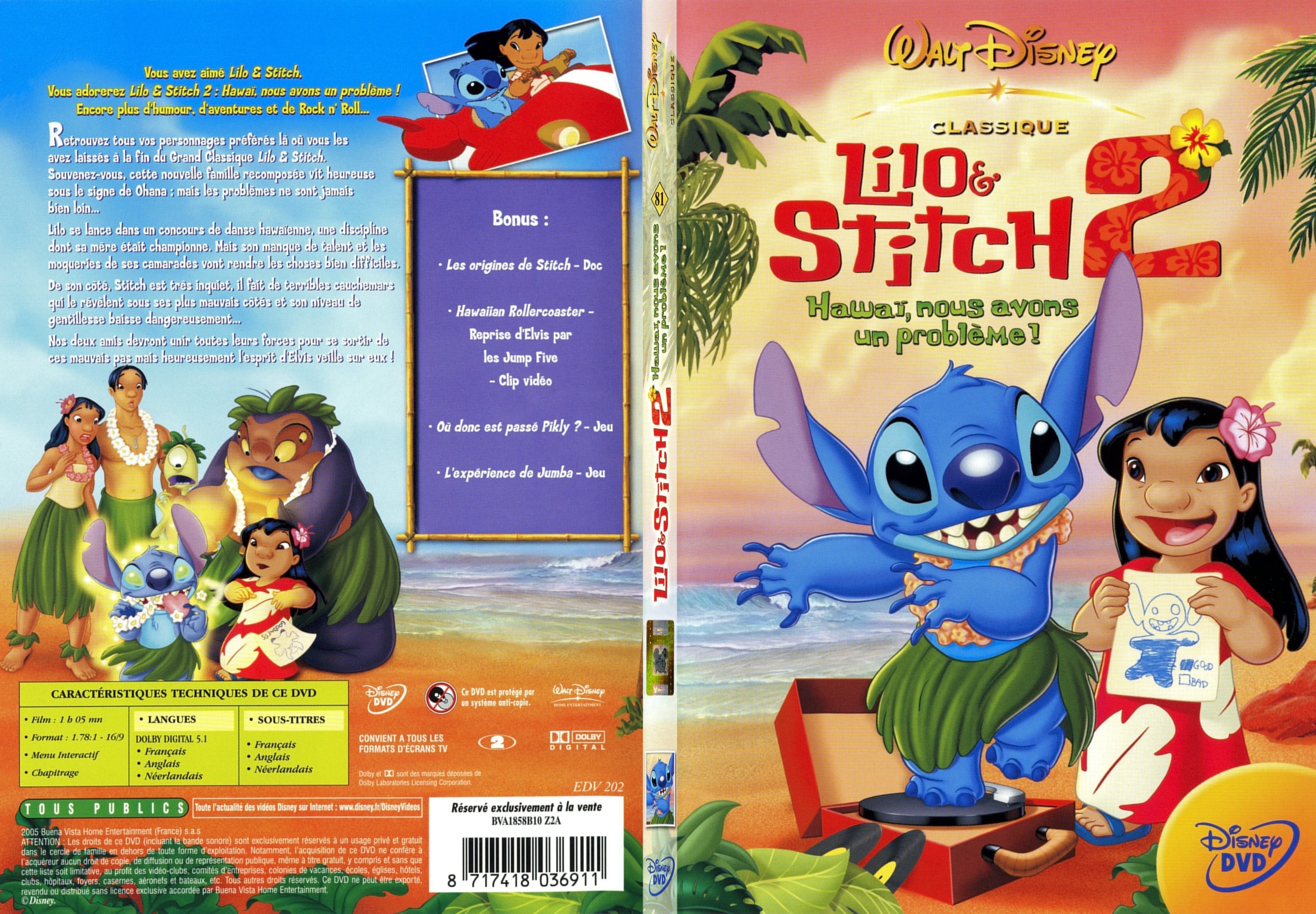 Jaquette DVD Lilo et Stitch 2 - SLIM
