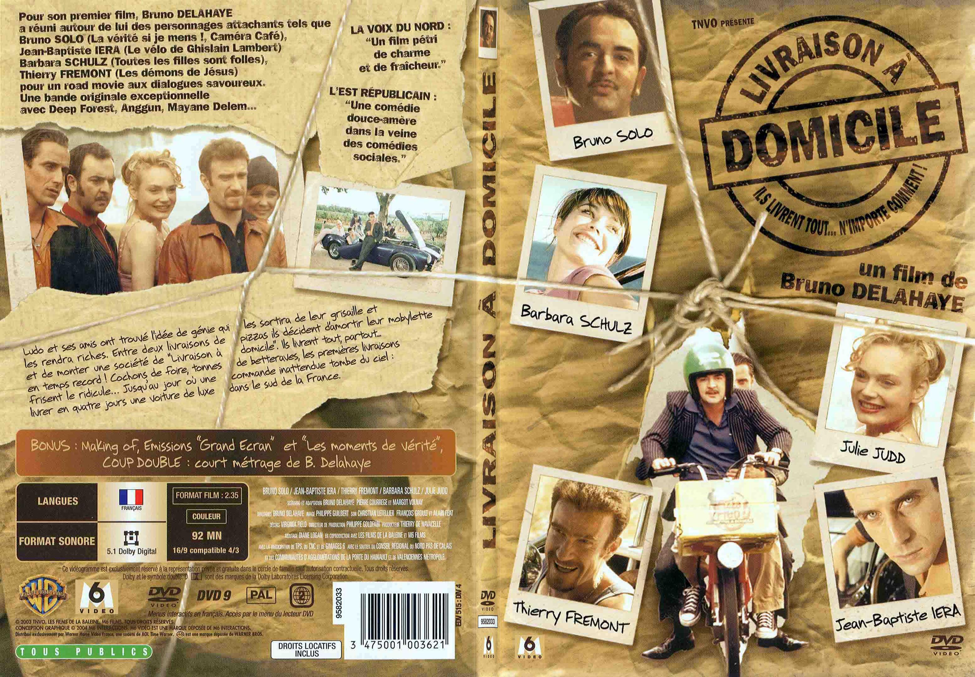 Jaquette DVD Livraison  domicile - SLIM