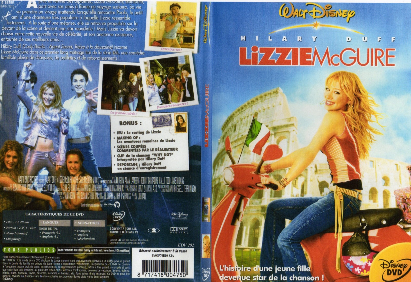 Jaquette DVD Lizzie McGuire - SLIM