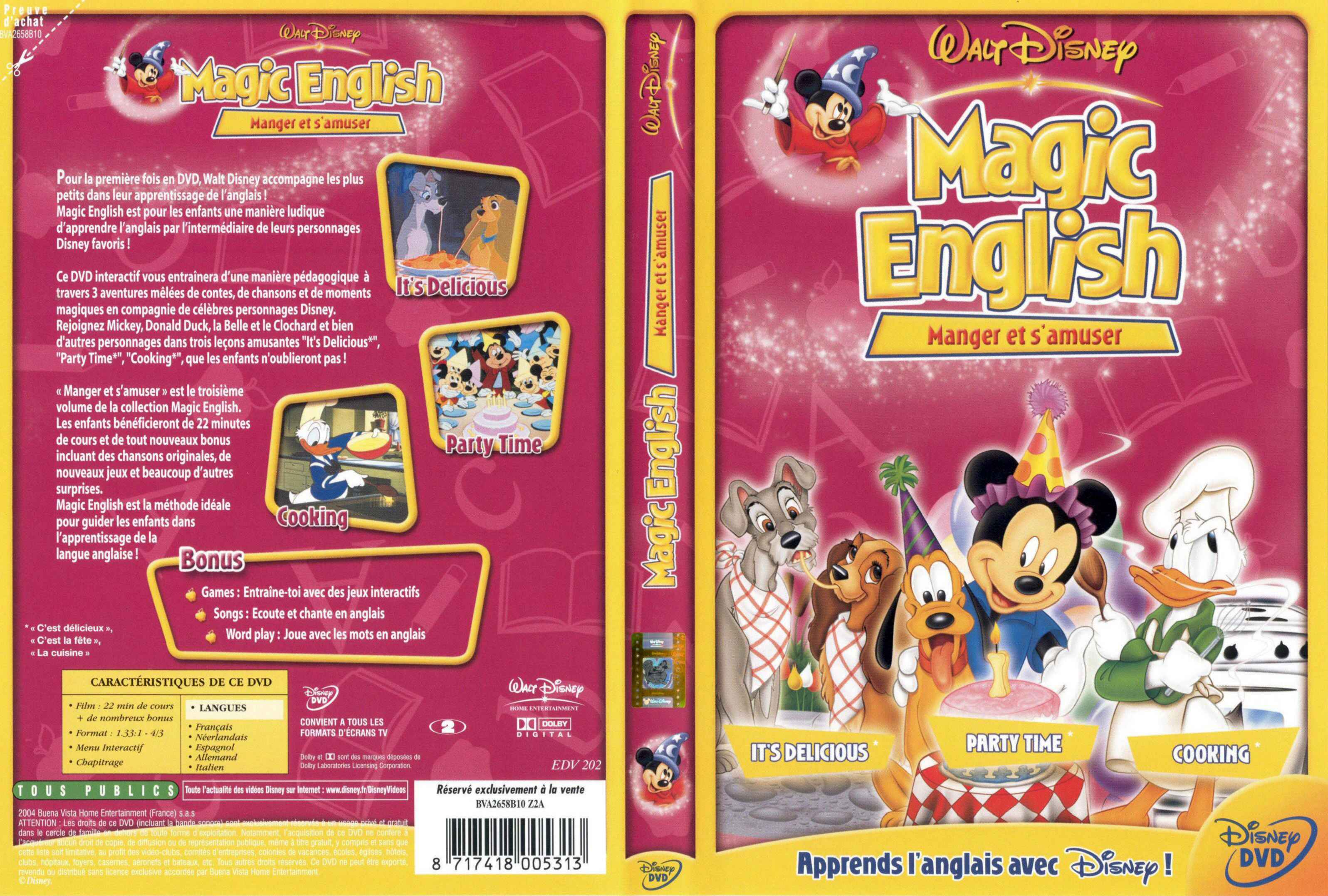 Jaquette DVD Magic English manger et s