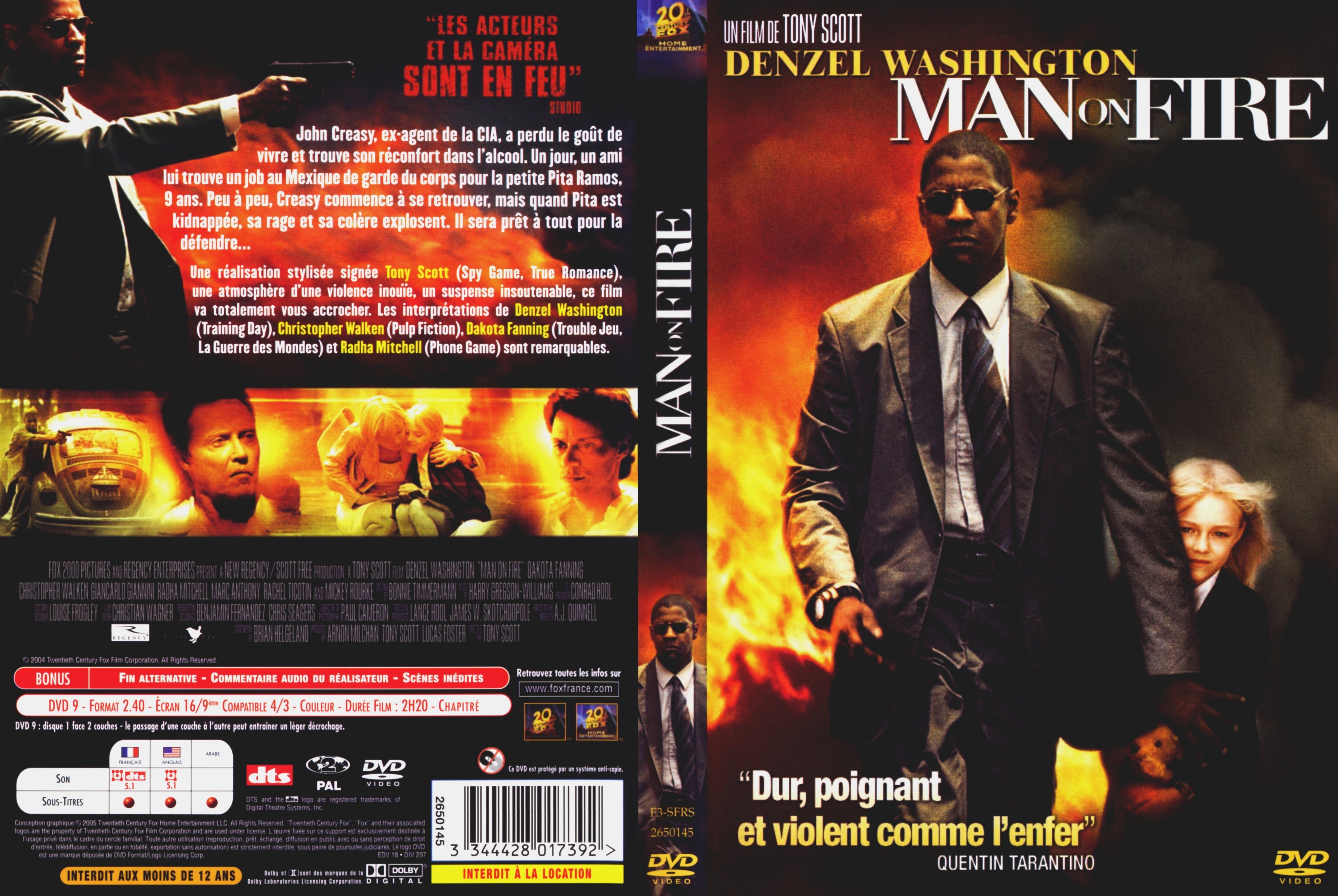 Jaquette DVD Man on fire