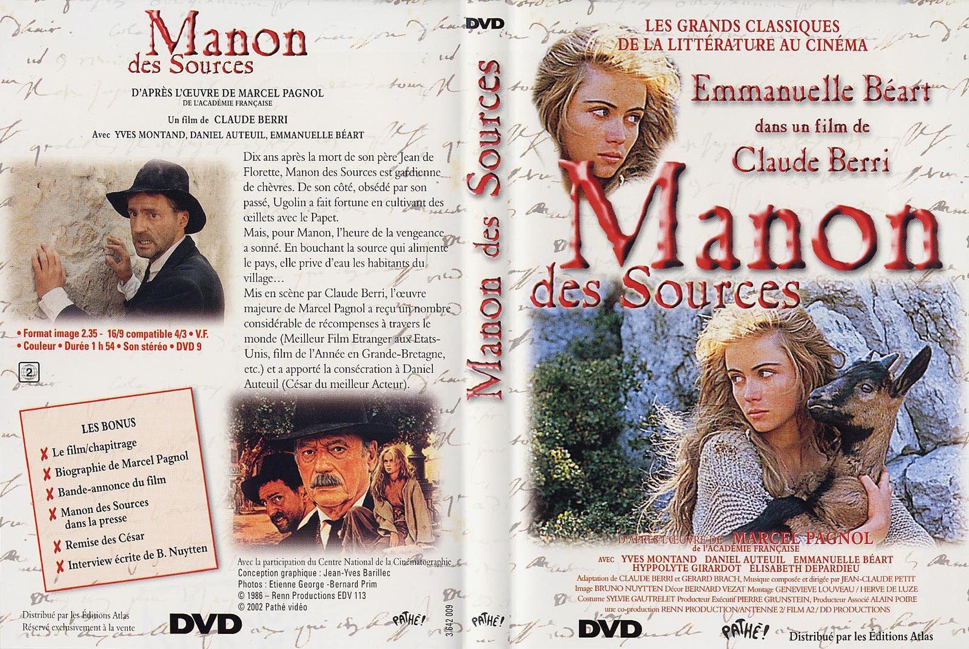 Jaquette DVD Manon des sources v2