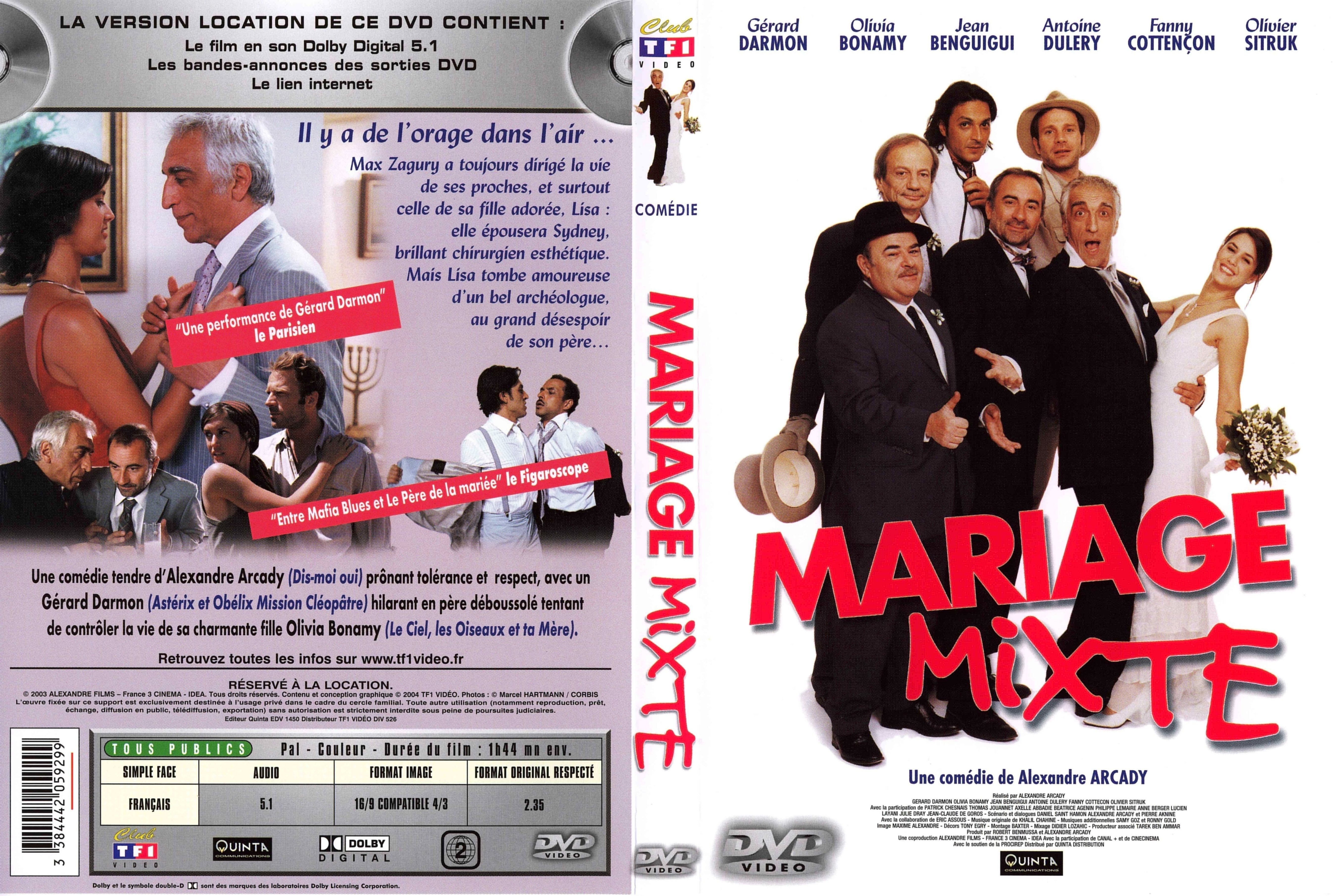 Jaquette DVD Mariage mixte
