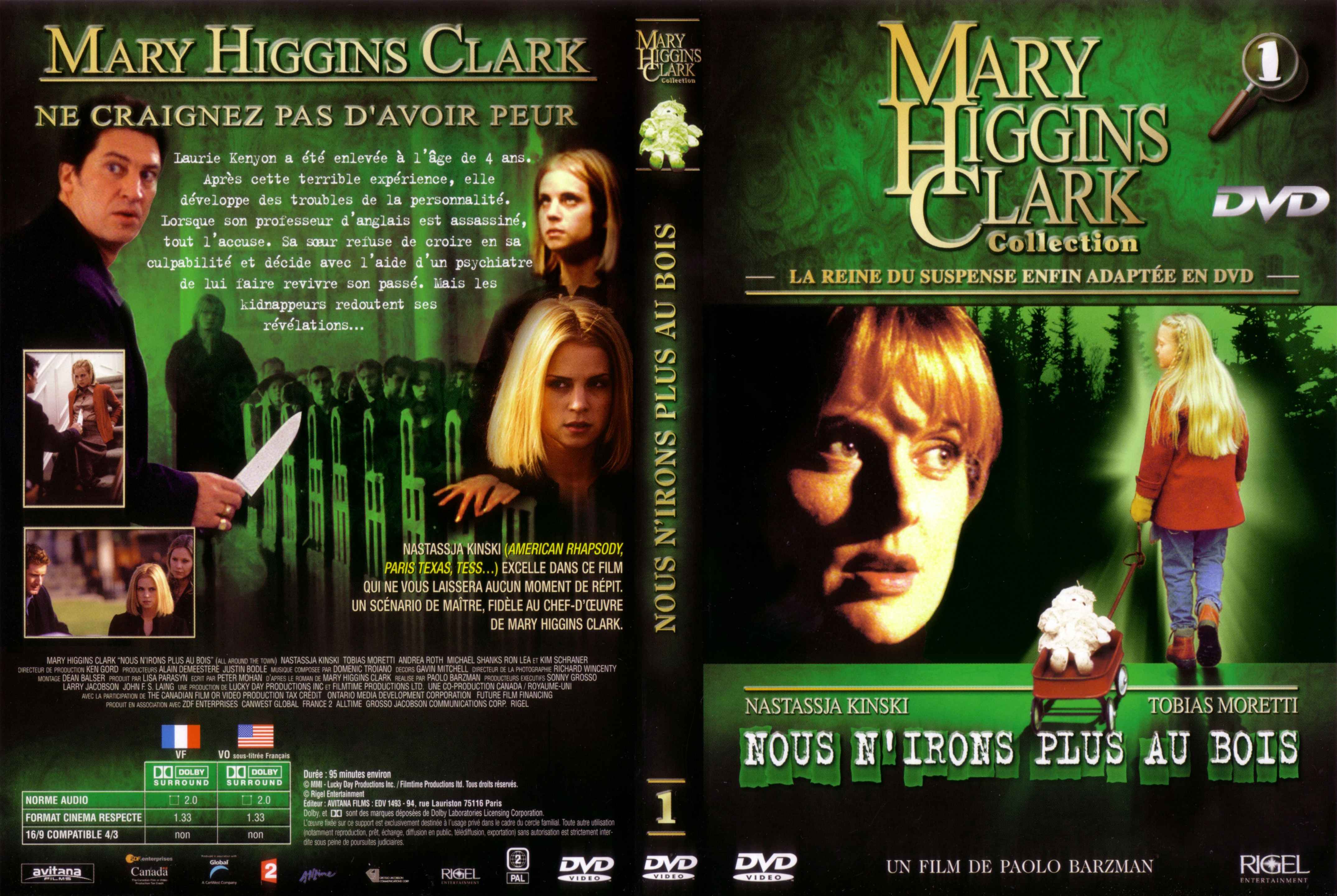 Jaquette DVD de Mary Higgins Clark vol 01 - Nous n'irons plus au bois - Cinéma Passion