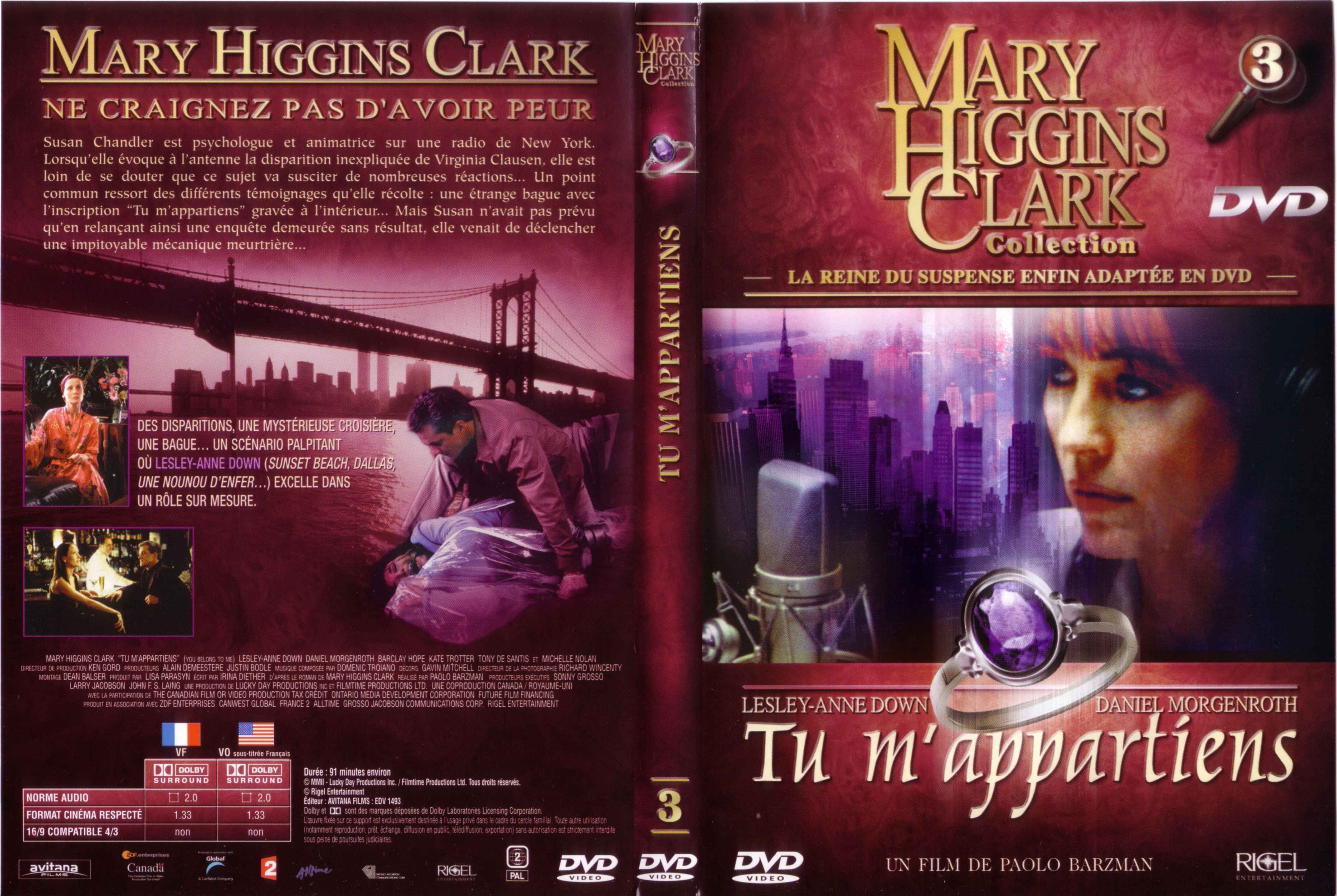 Jaquette DVD Mary Higgins Clark vol 03 - Tu m