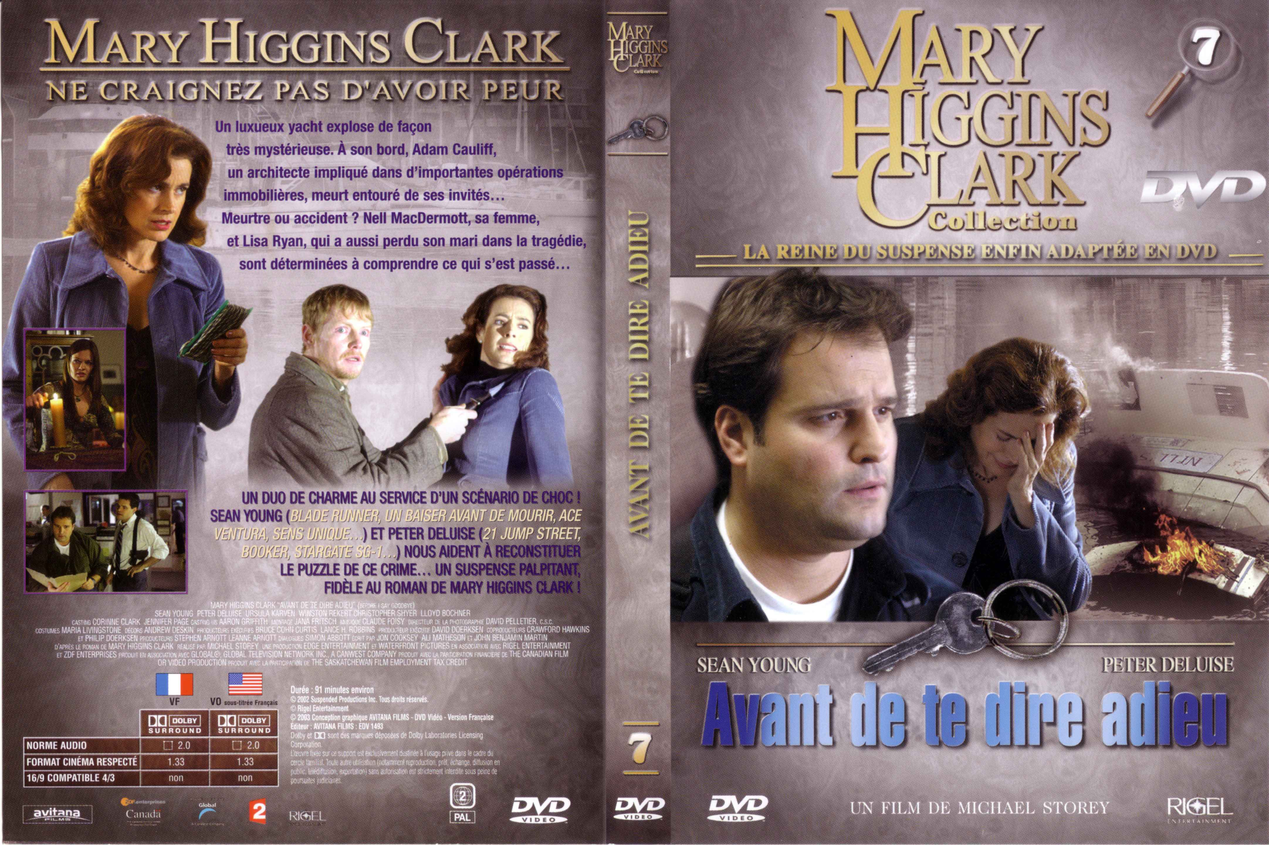 Jaquette DVD Mary Higgins Clark vol 07 - Avant de te dire adieu