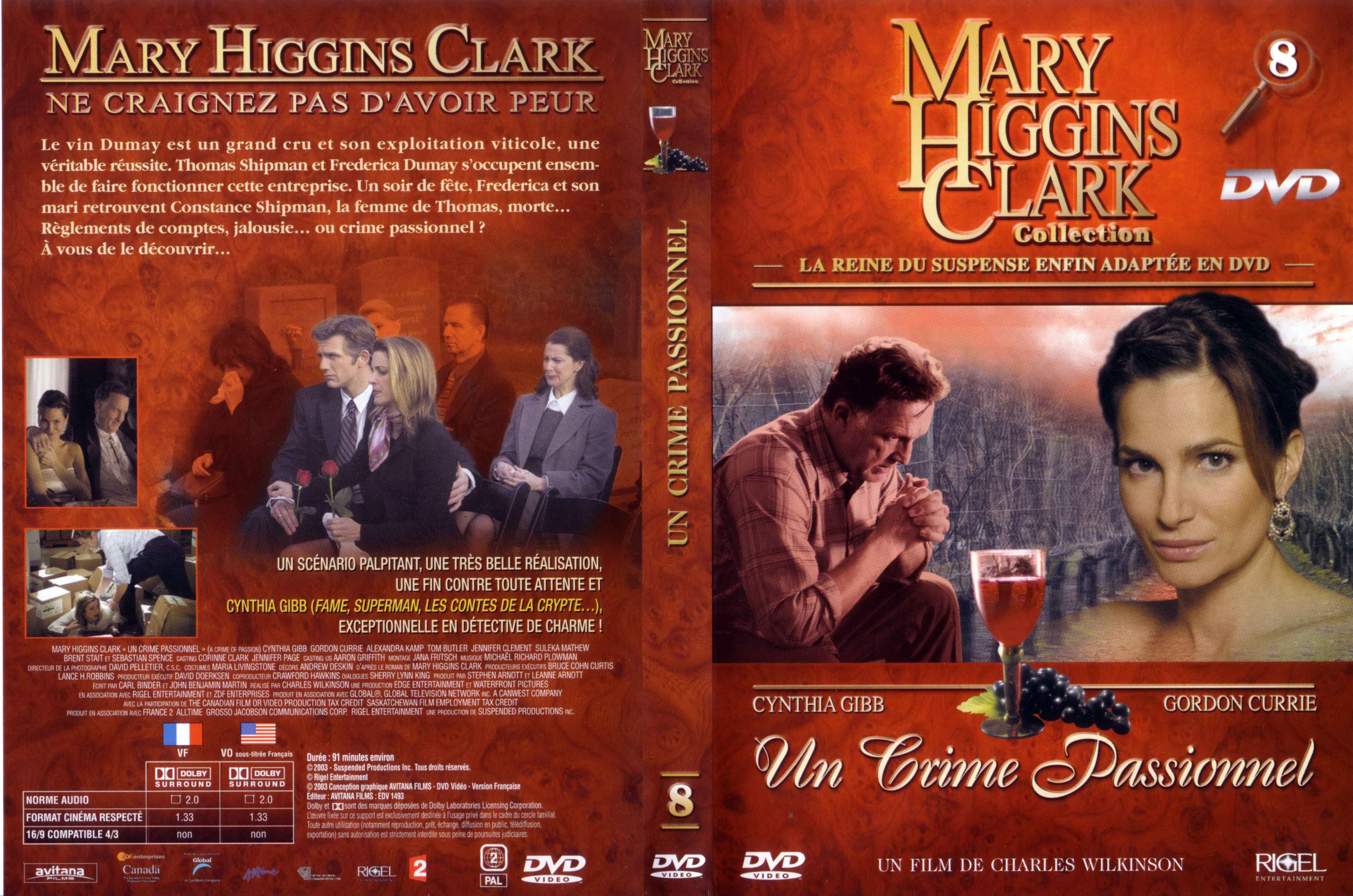 Jaquette DVD Mary Higgins Clark vol 08 - Un crime passionnel