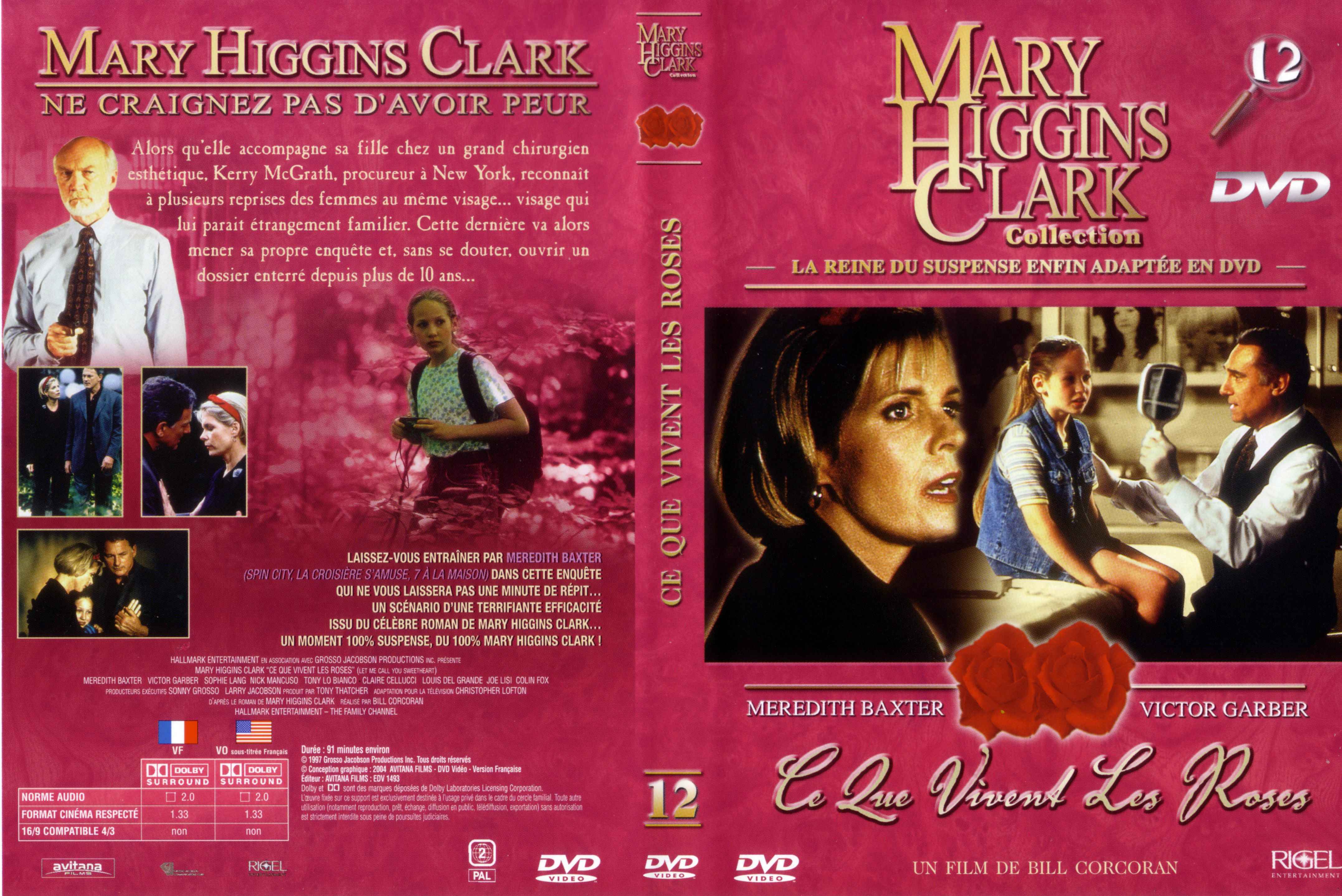 Jaquette DVD Mary Higgins Clark vol 12 - Ce que vivent les Roses