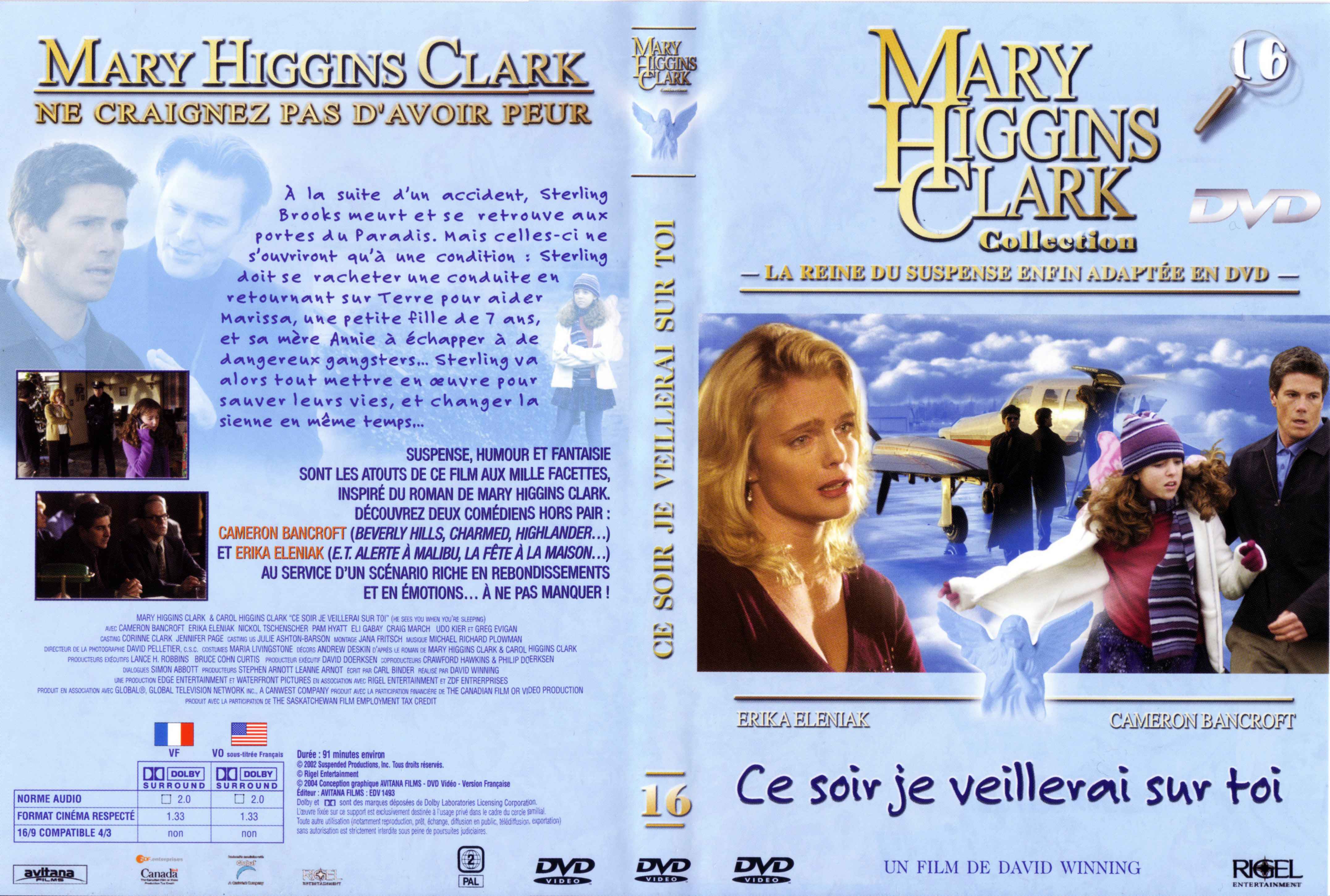Jaquette DVD de Mary Higgins Clark vol 16 - Ce soir je veillerai sur toi - Cinéma Passion