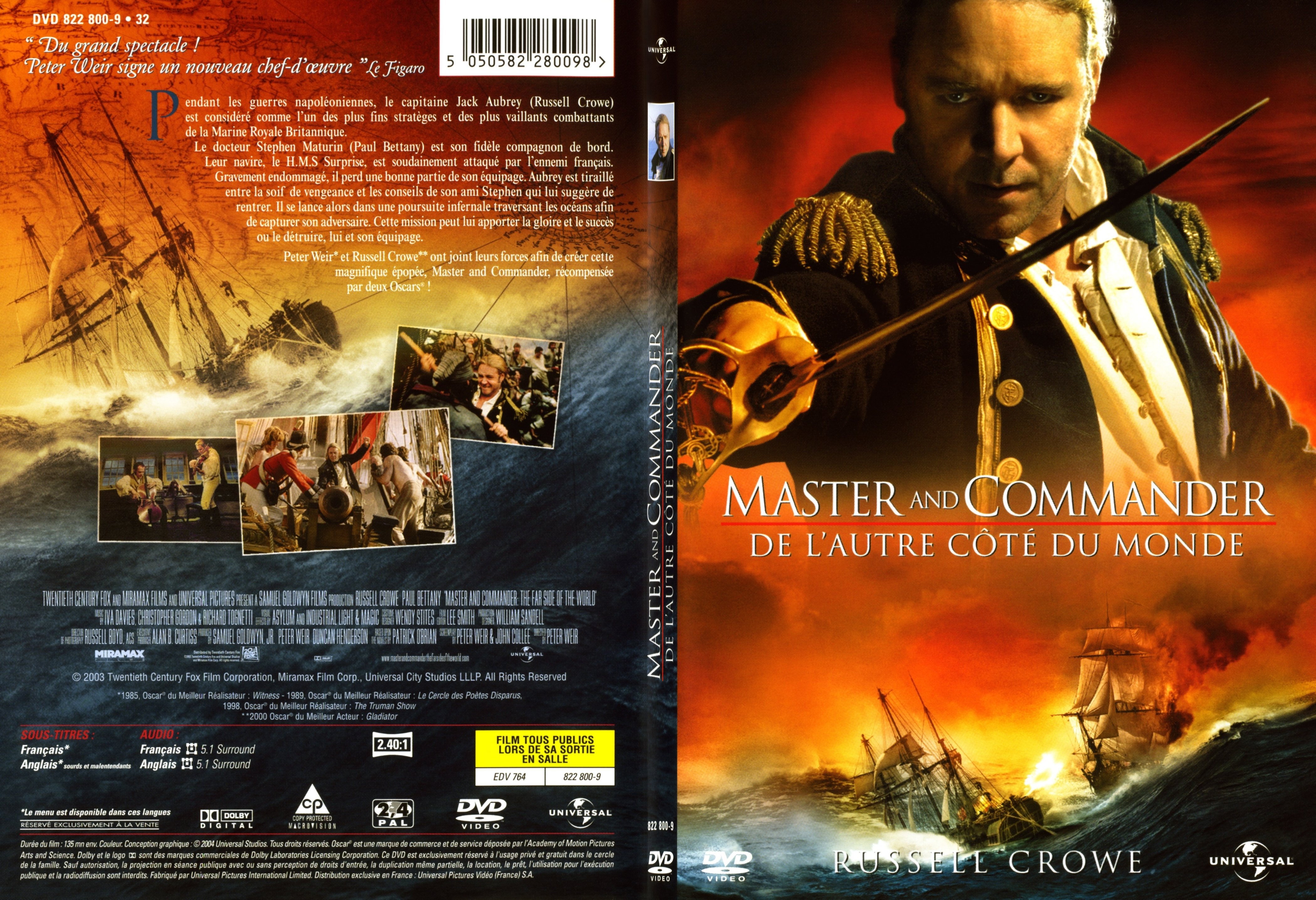 Jaquette DVD Master and Commander - SLIM v3