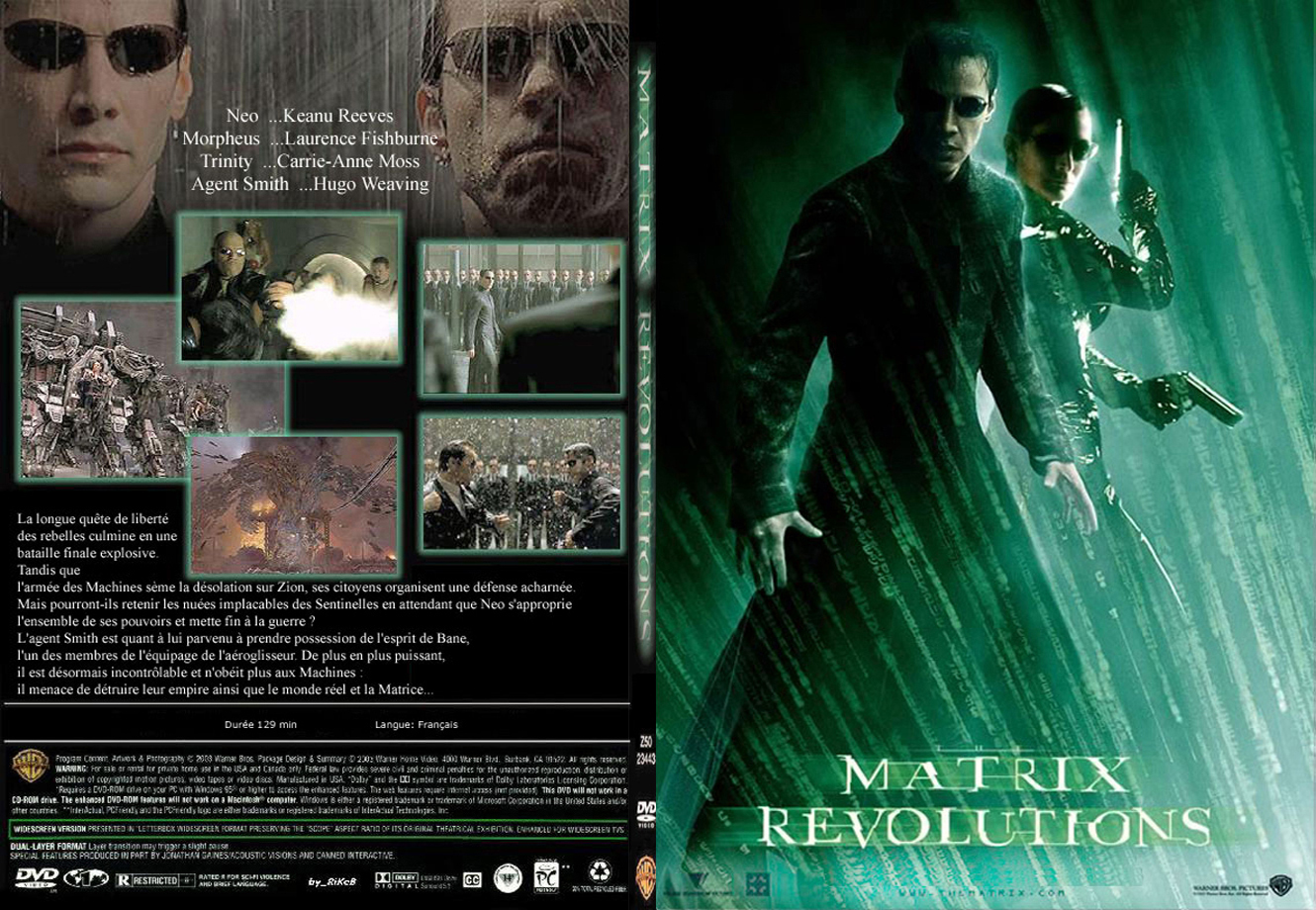 Jaquette DVD Matrix revolution - SLIM