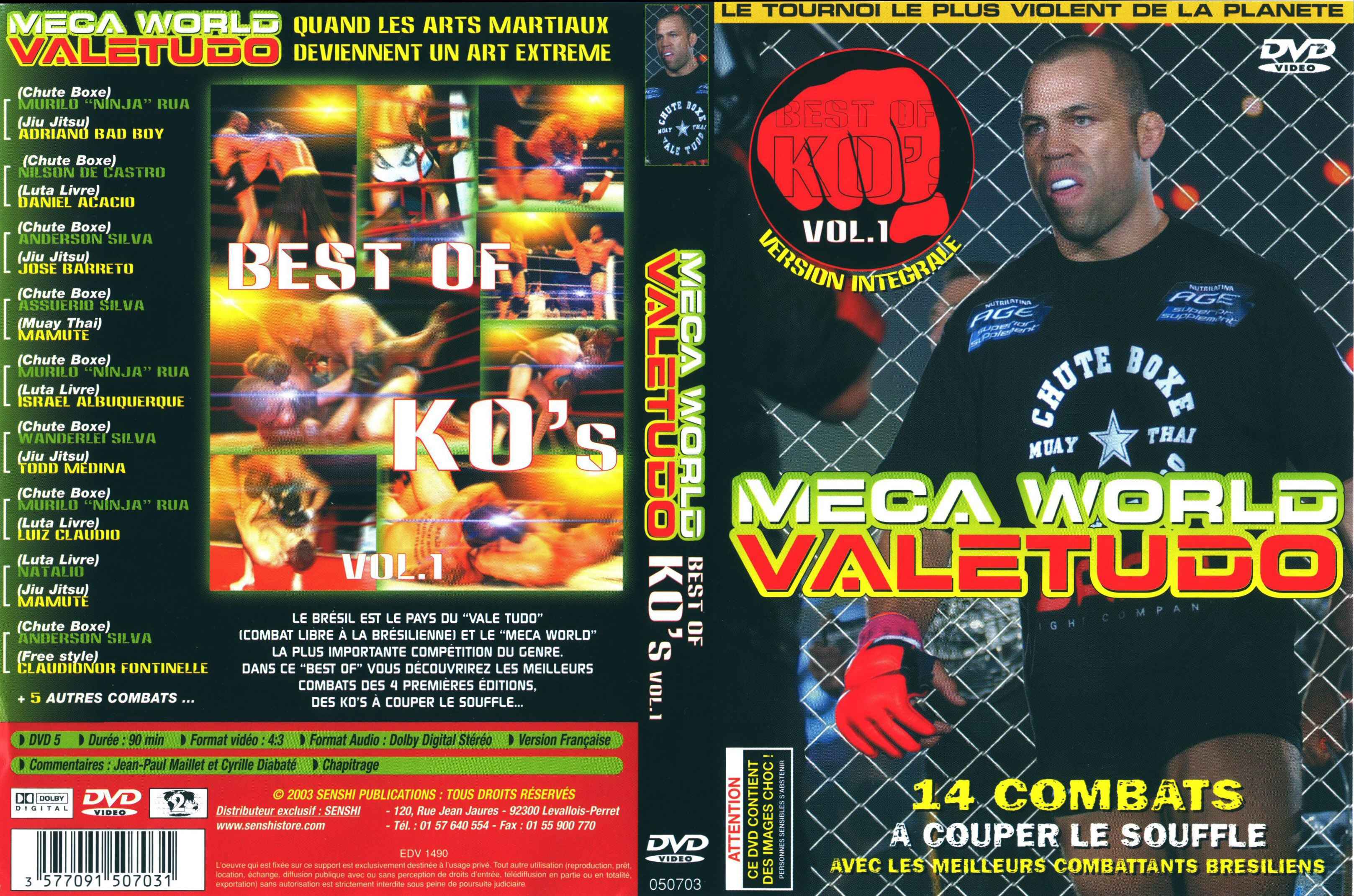 Jaquette DVD Mega world valetudo best of ko vol 1