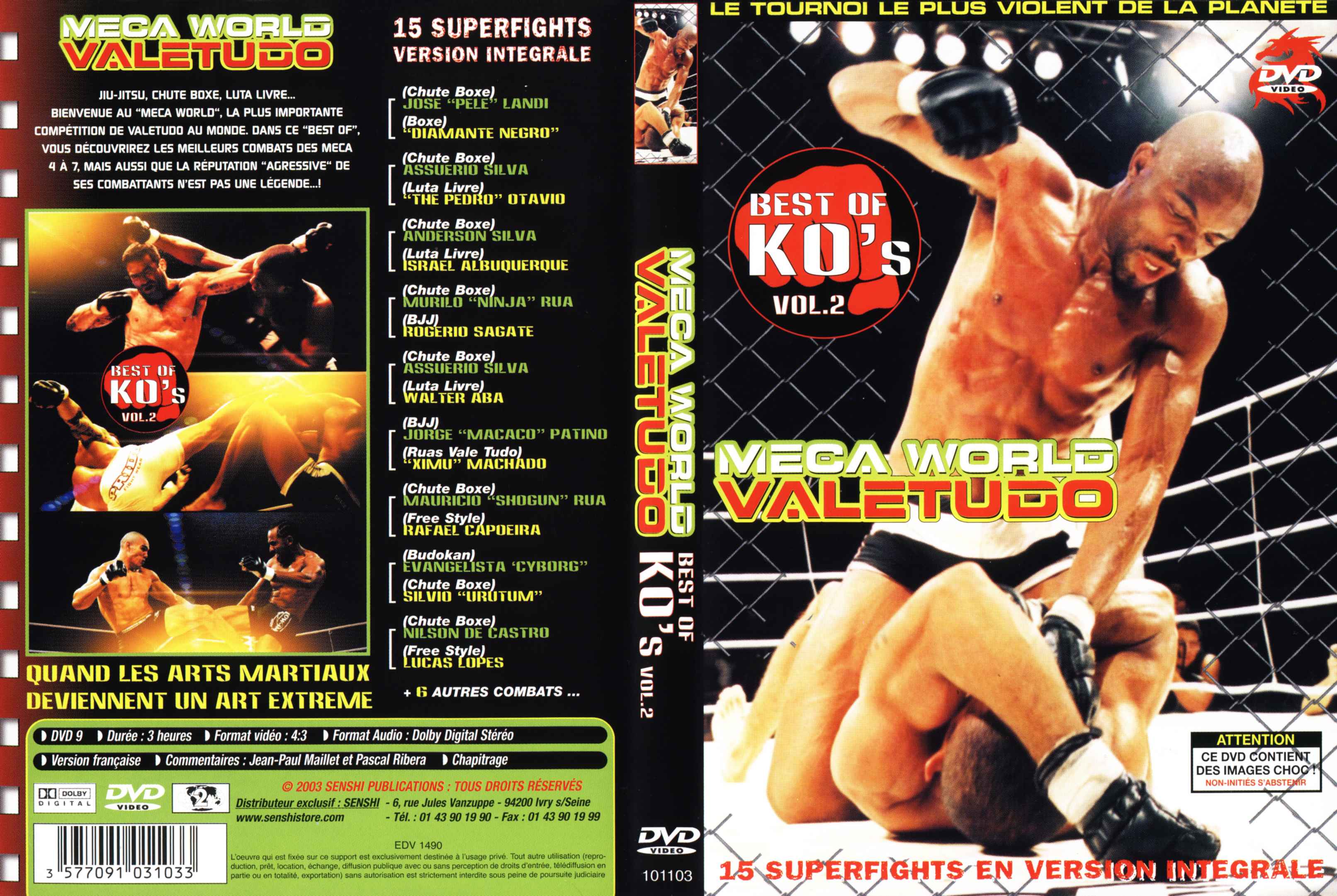 Jaquette DVD Mega world valetudo best of ko vol 2