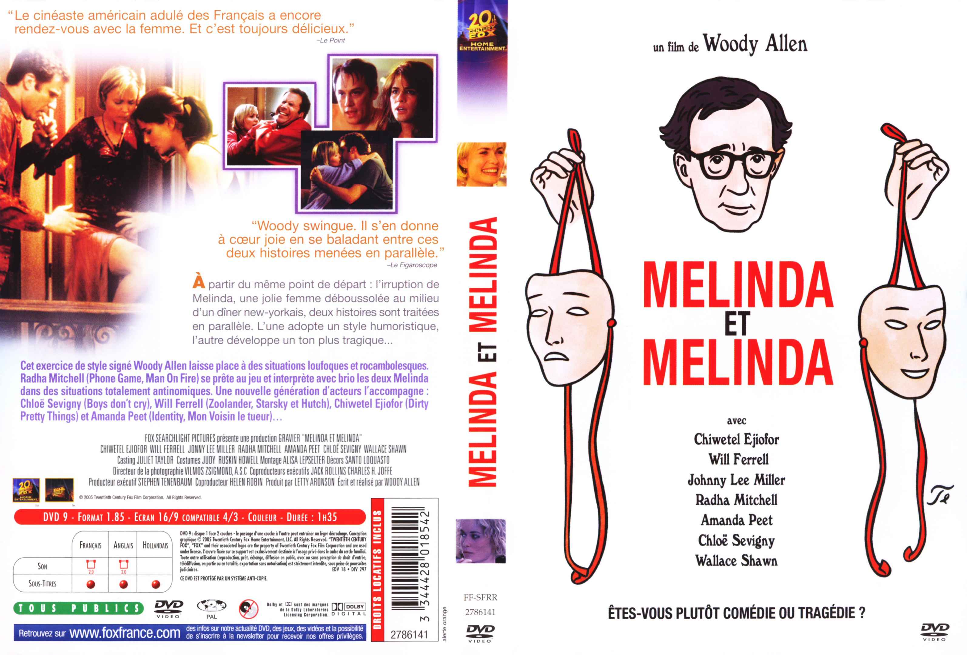 Jaquette DVD Melinda et Melinda