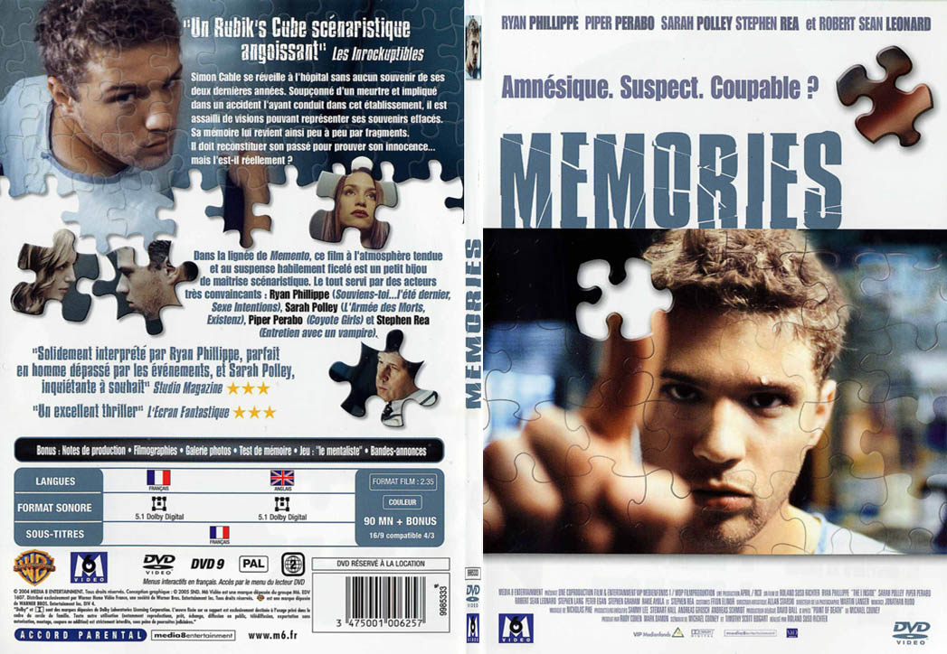 Jaquette DVD Memories - SLIM