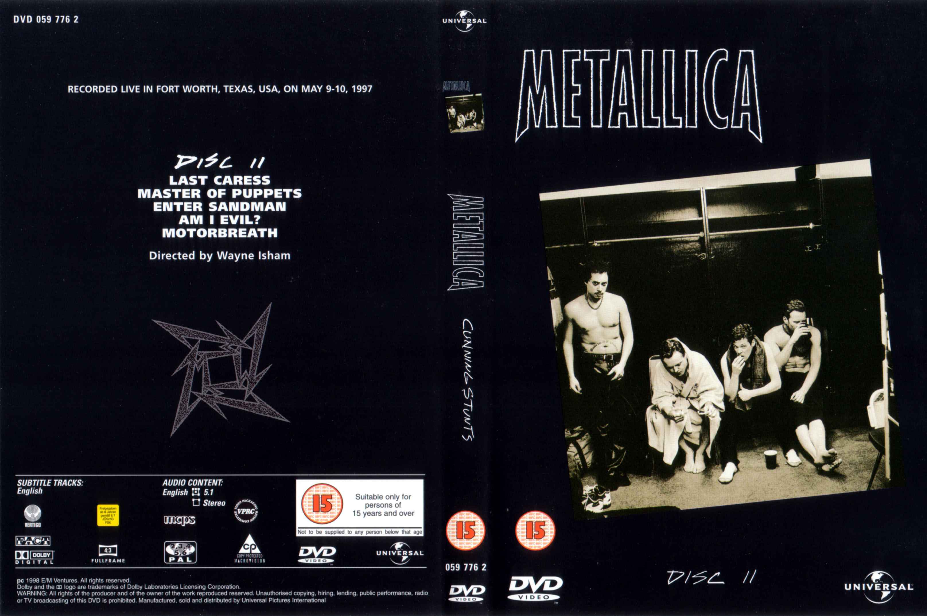 Jaquette DVD Metallica cunning stunts disc 2
