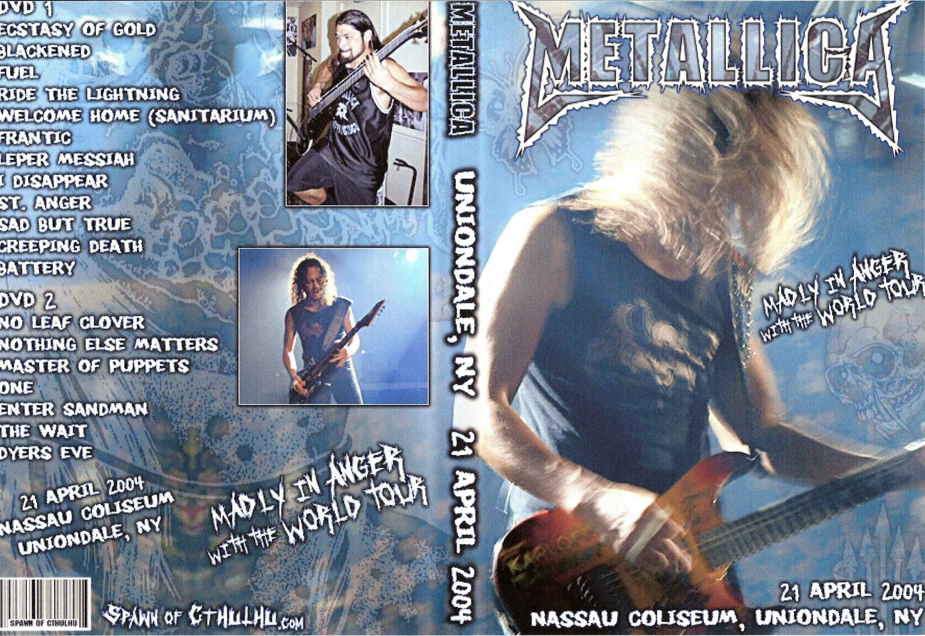 Jaquette DVD Metallica uniondale ny 21 april 2004