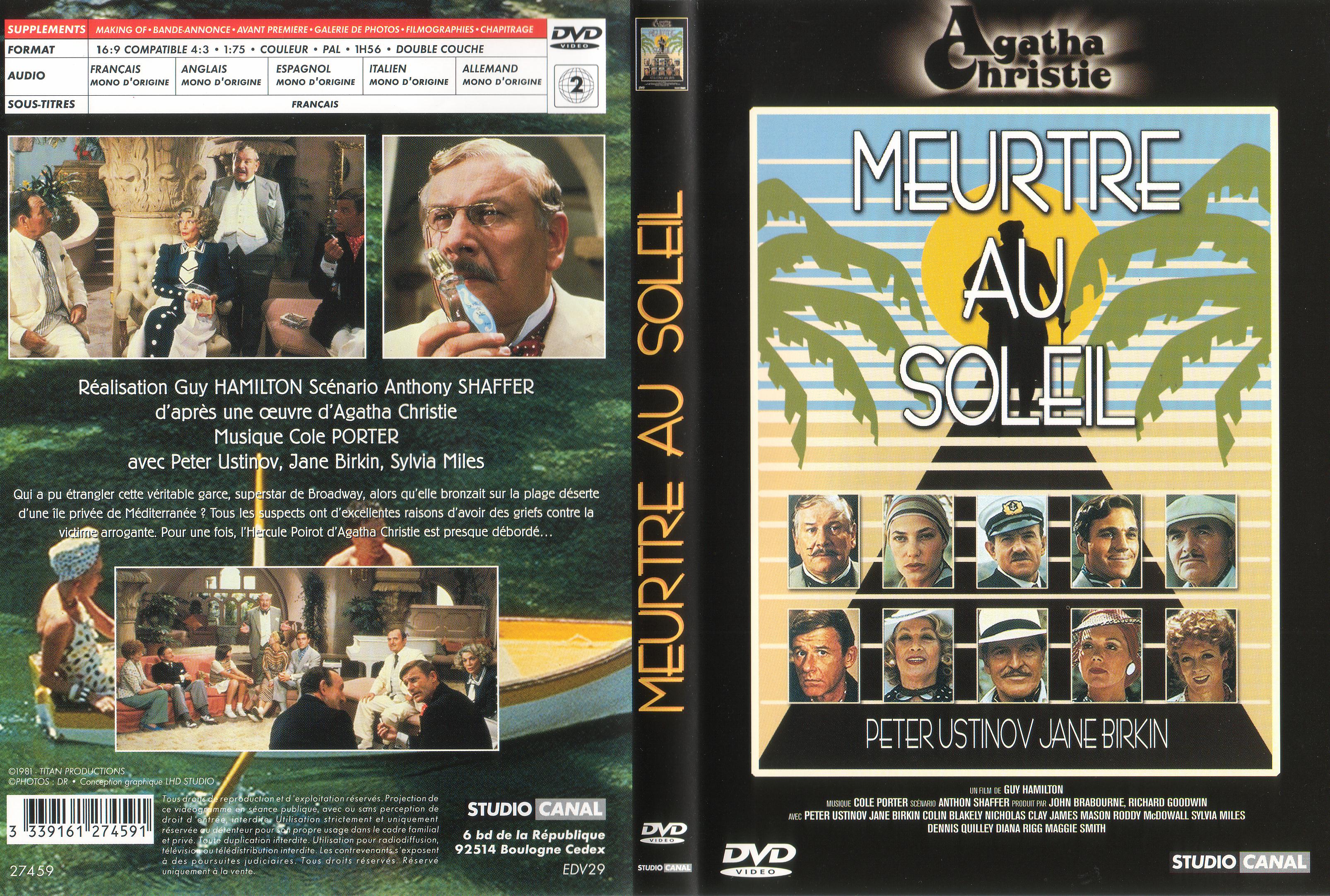 Jaquette DVD Meurtre au soleil