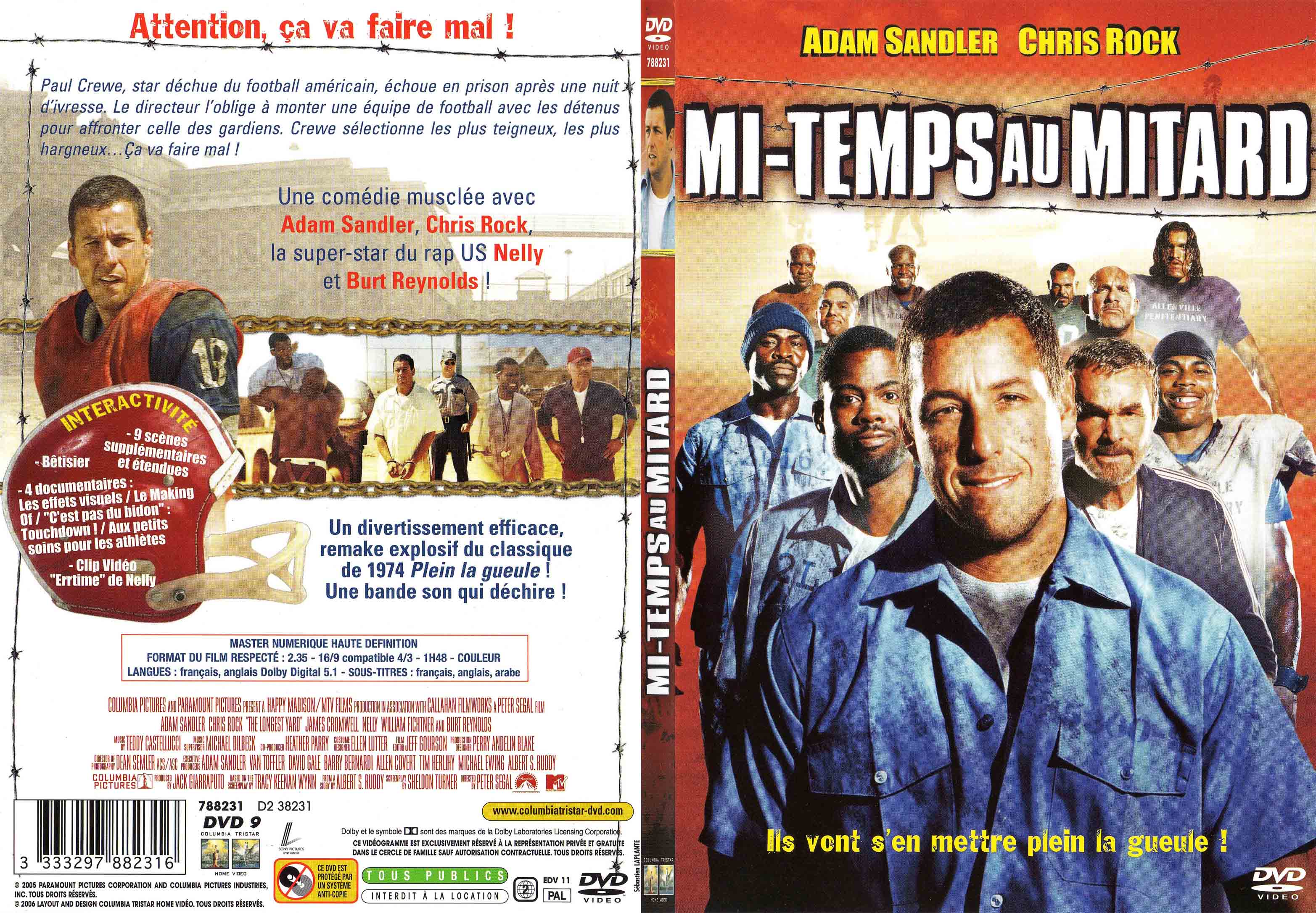 Jaquette DVD Mi-temps au mitard - SLIM