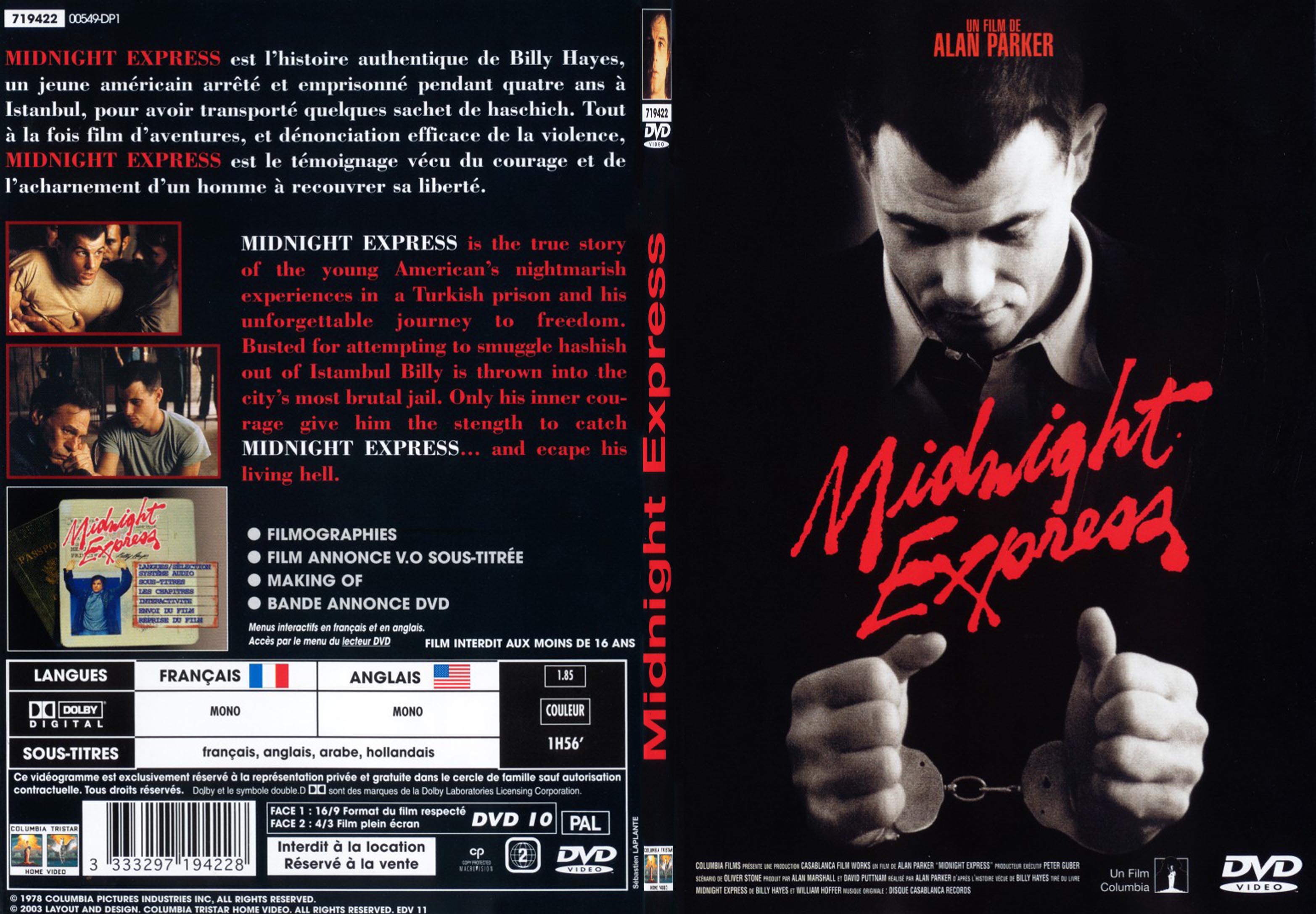 Jaquette DVD Midnight express - SLIM