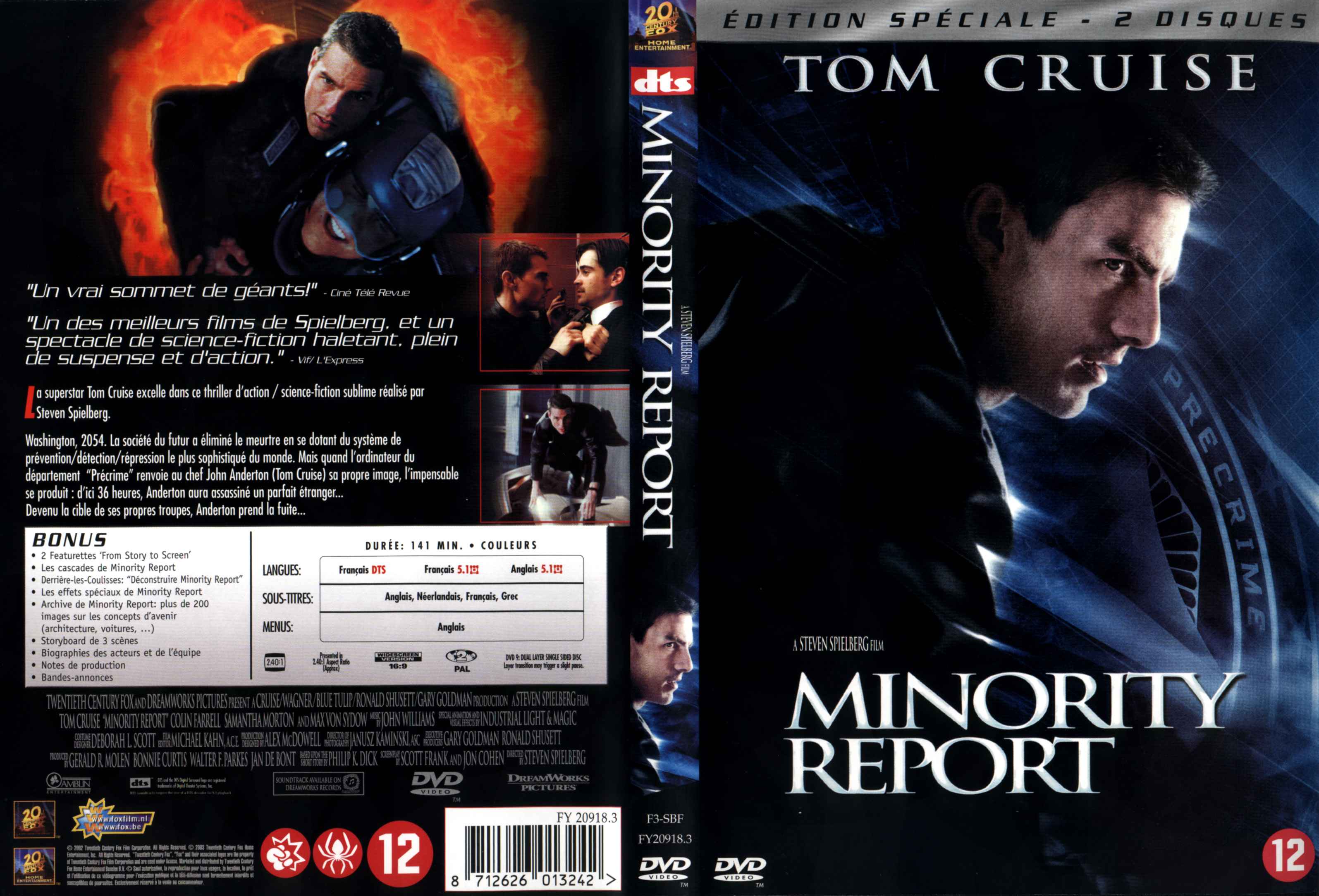 Jaquette DVD Minority report