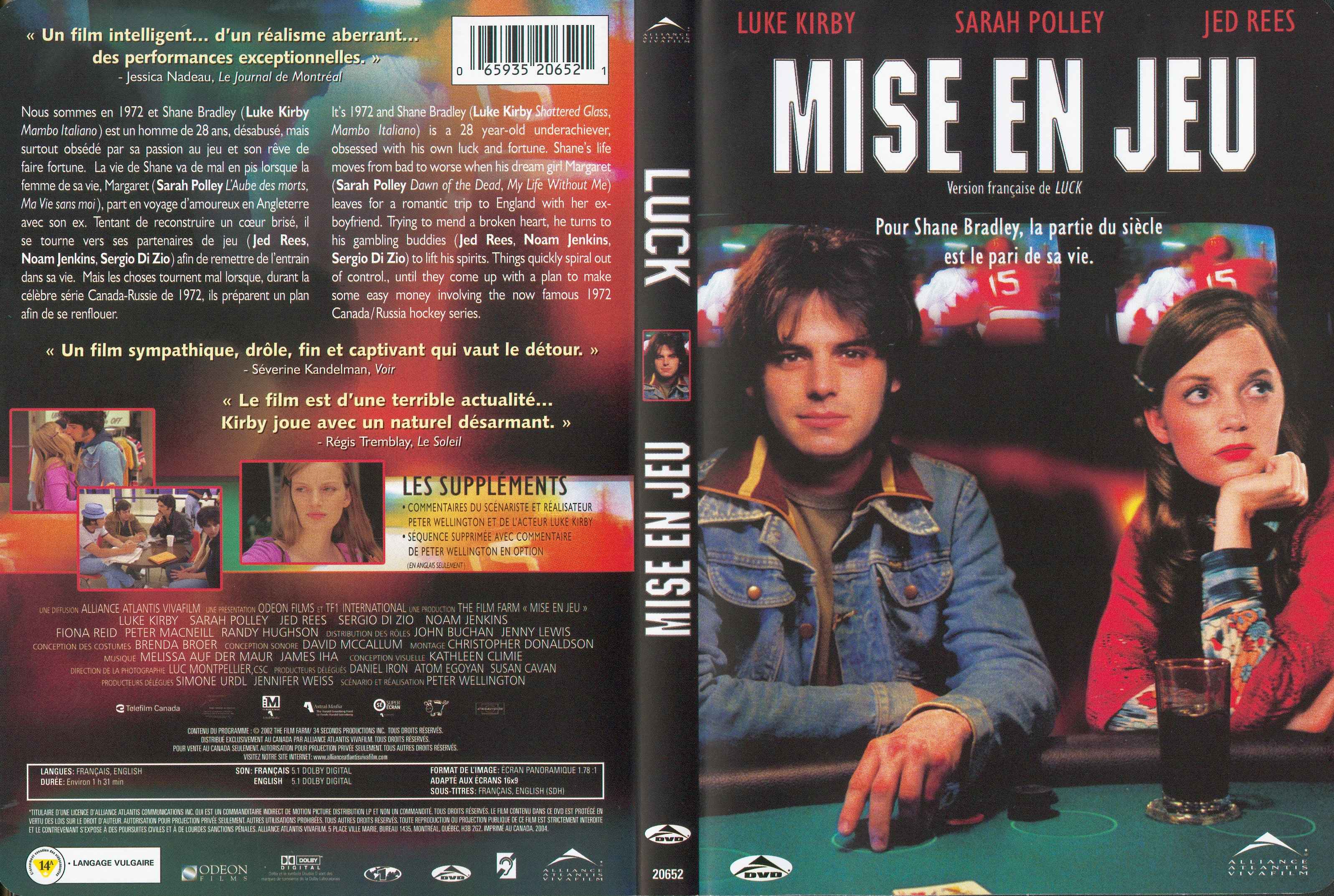 Jaquette DVD Mise en jeu