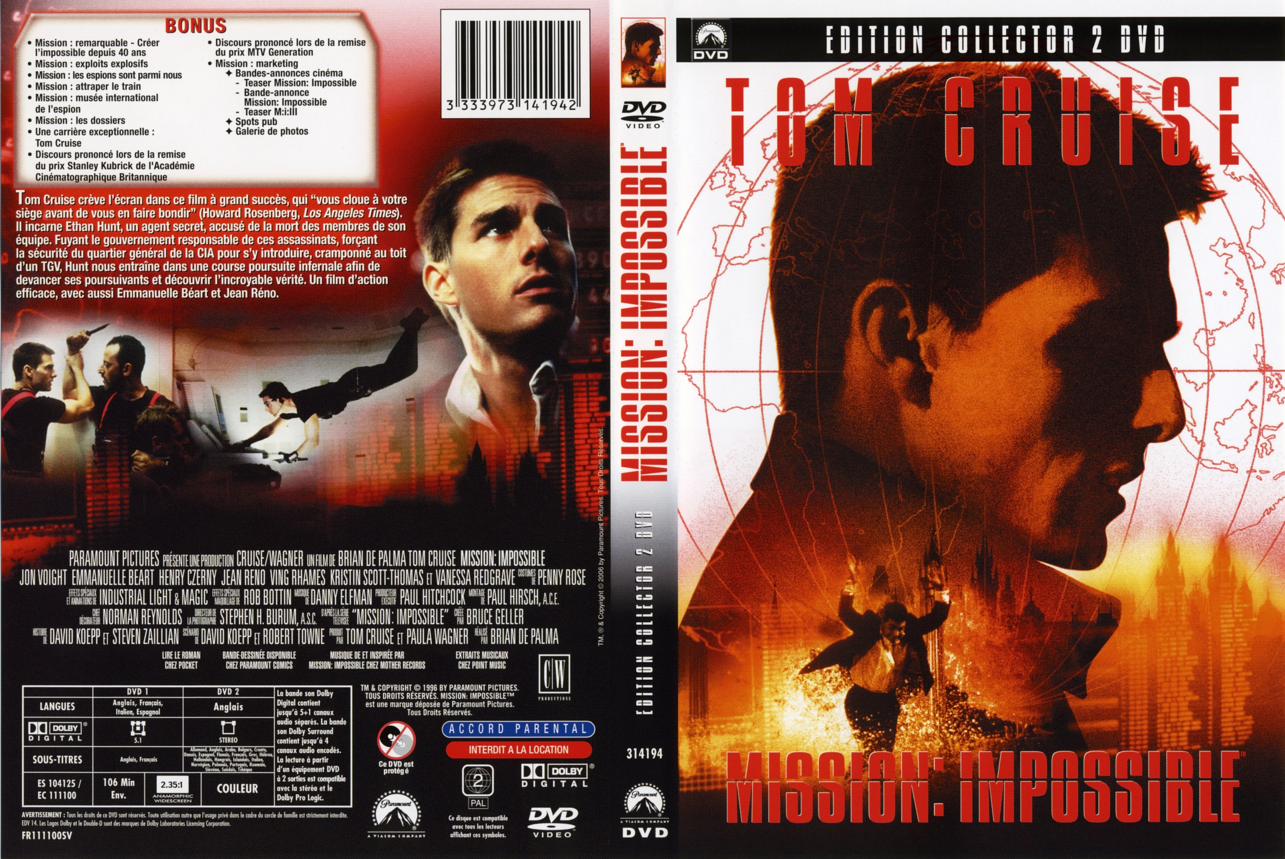 Jaquette DVD Mission impossible v2