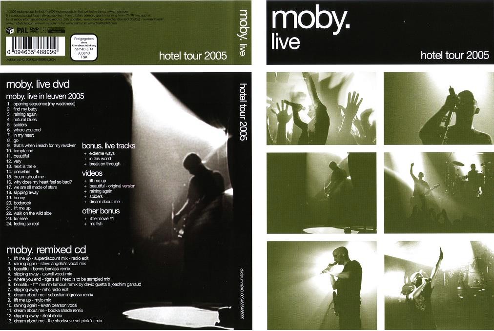 Jaquette DVD Moby live hotel tour 2005