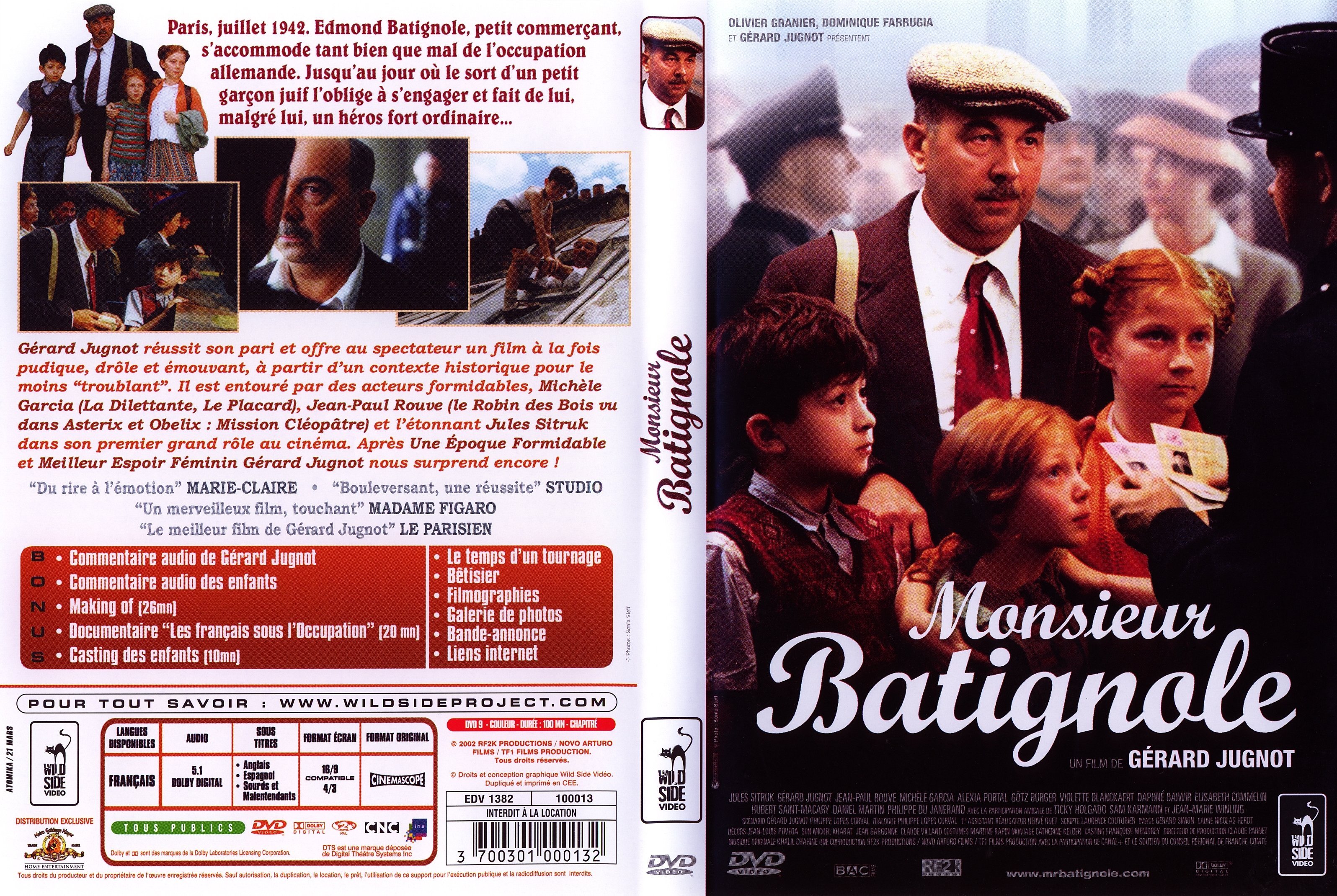 Jaquette DVD Monsieur Batignole