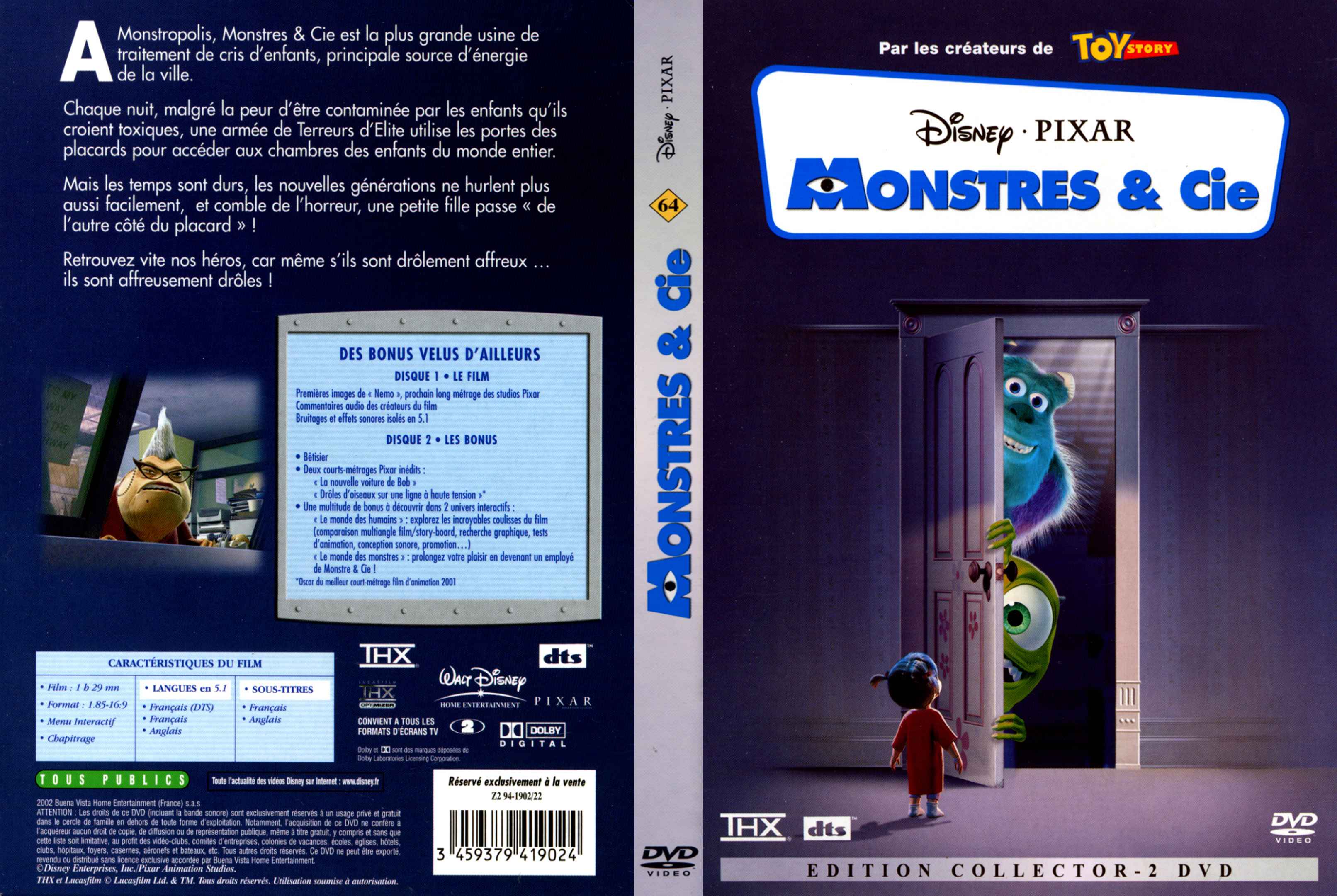 Jaquette DVD Monstres et cie