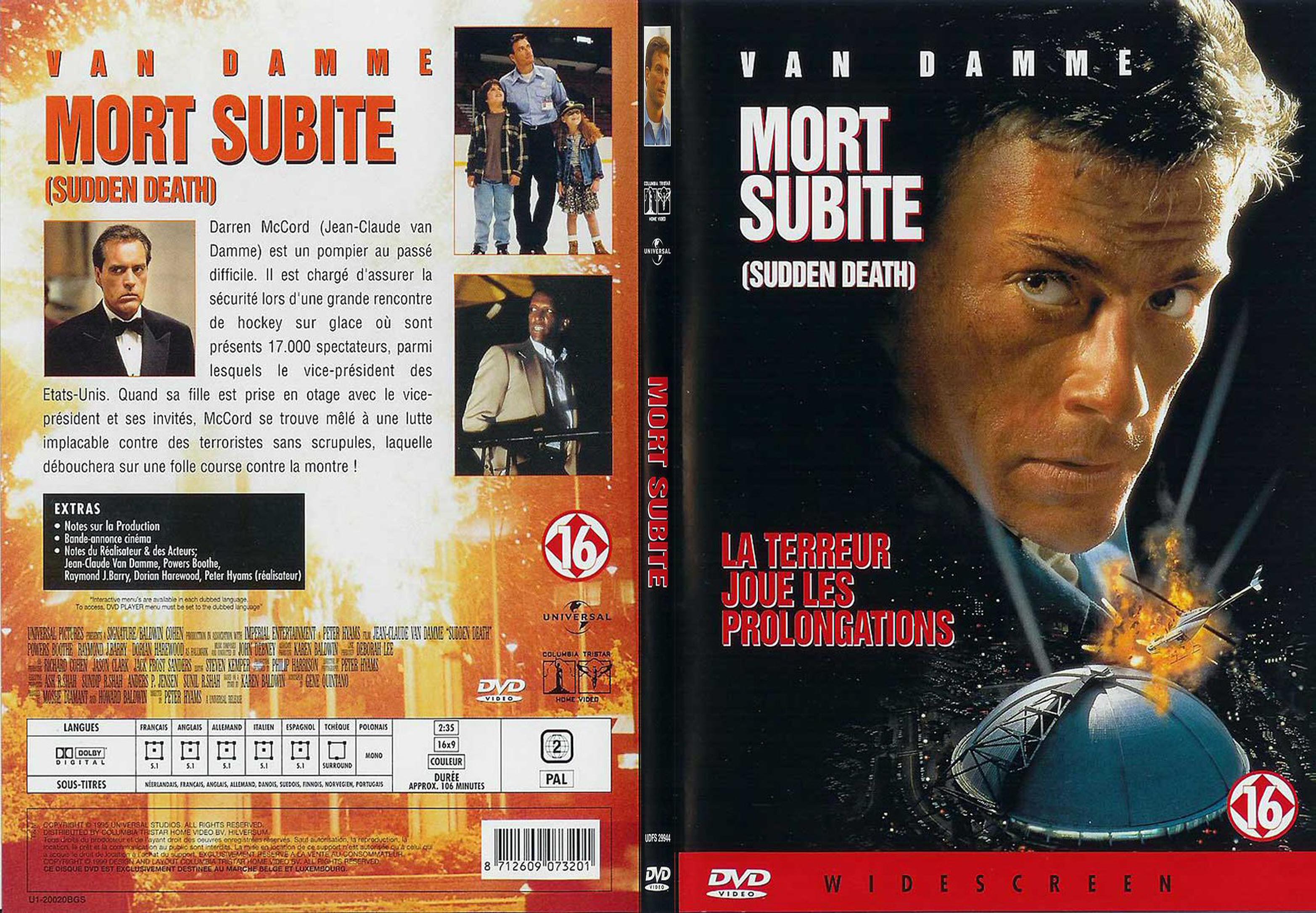 Jaquette DVD Mort subite - SLIM