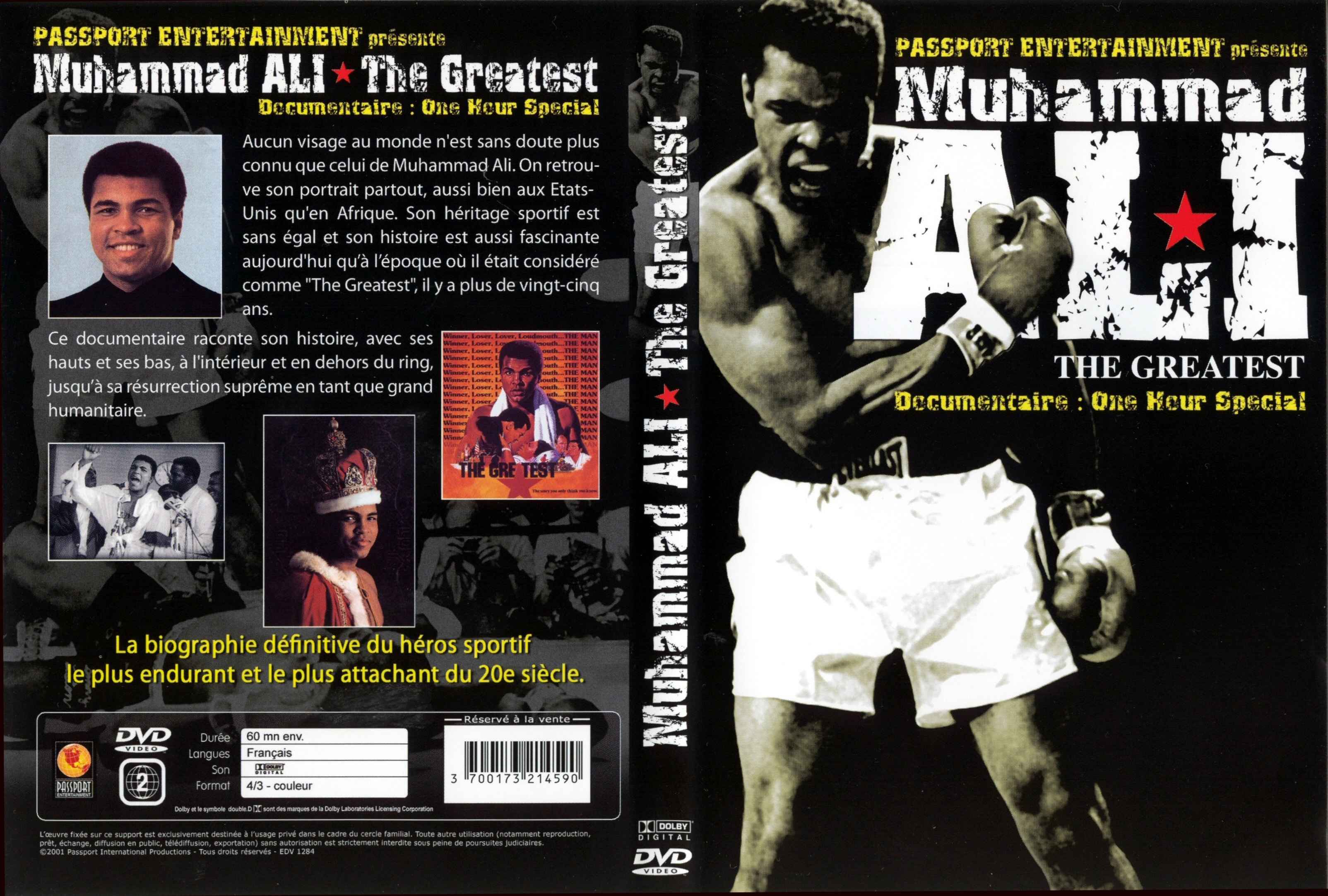 Jaquette DVD Muhammad Ali the greatest