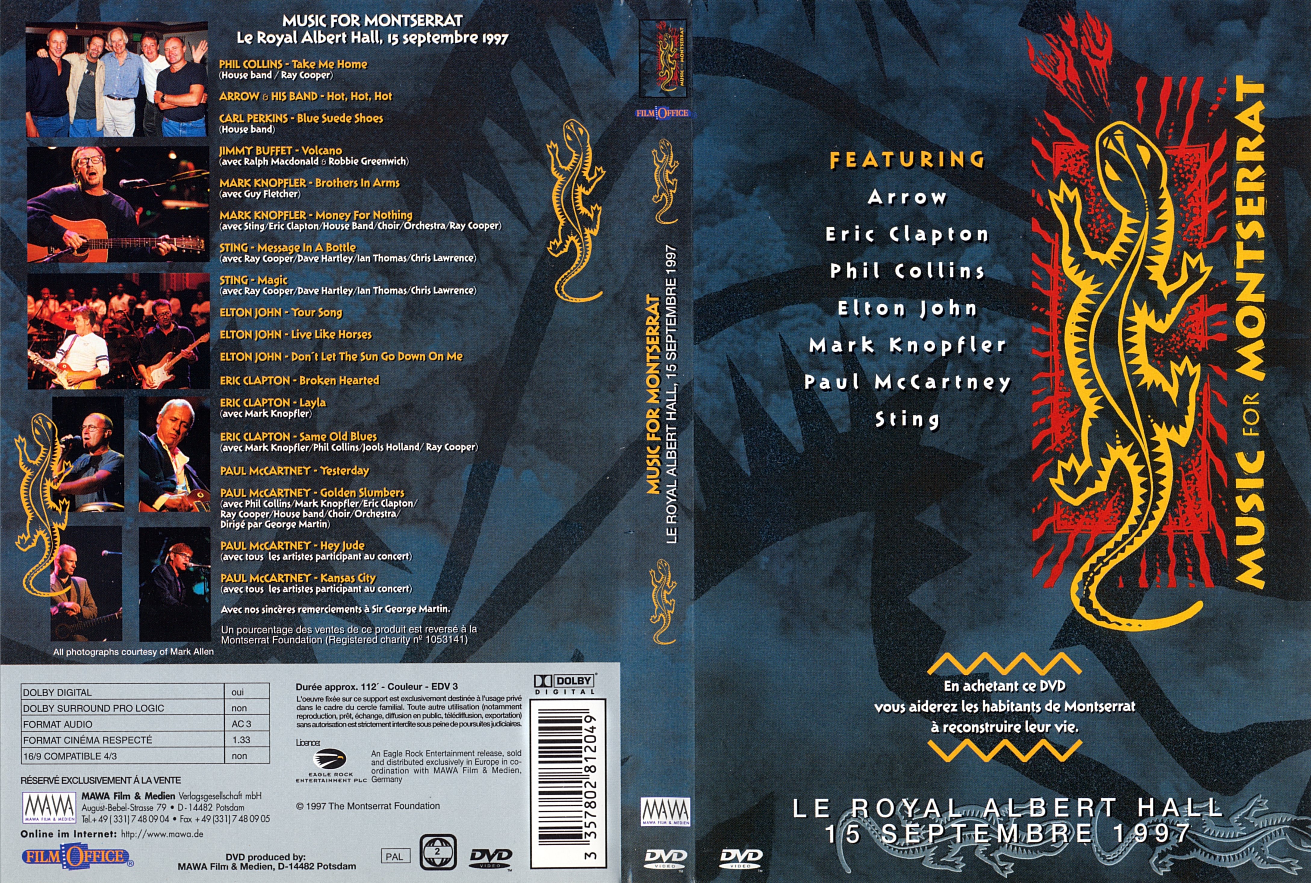 Jaquette DVD Music for Montserrat 1997