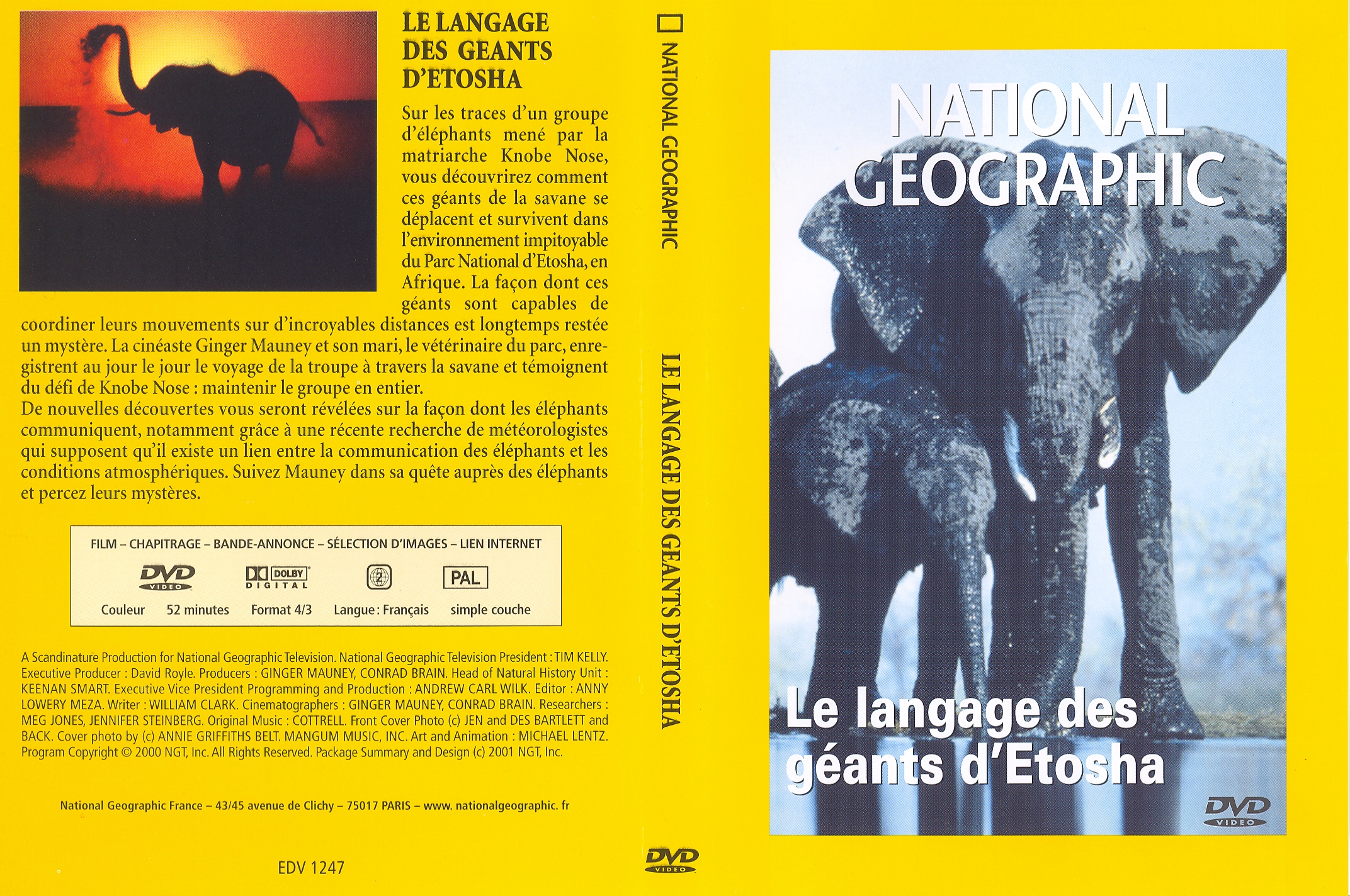 Jaquette DVD National Gographic - Le langage des gants d