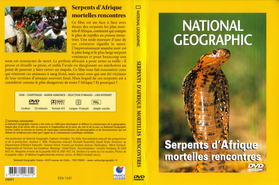Jaquette DVD National Geographic - Serpents d