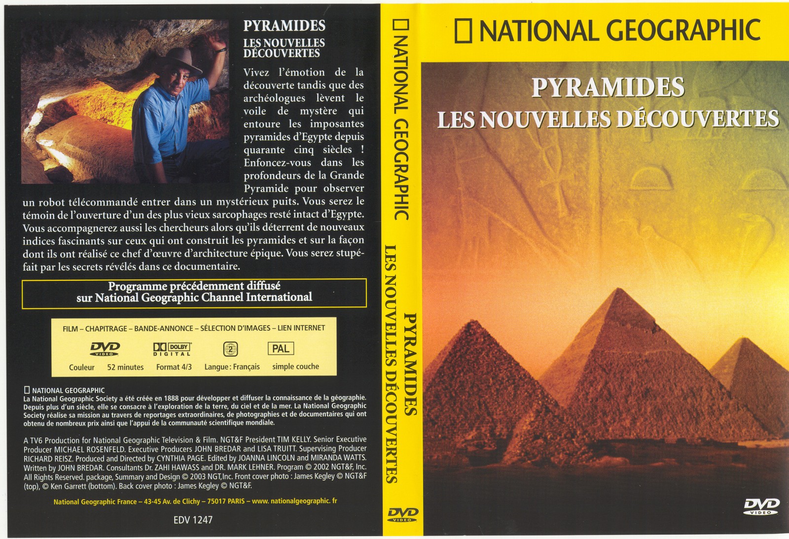 Jaquette DVD National Geographic -  Pyramides les nouvelles dcouvertes