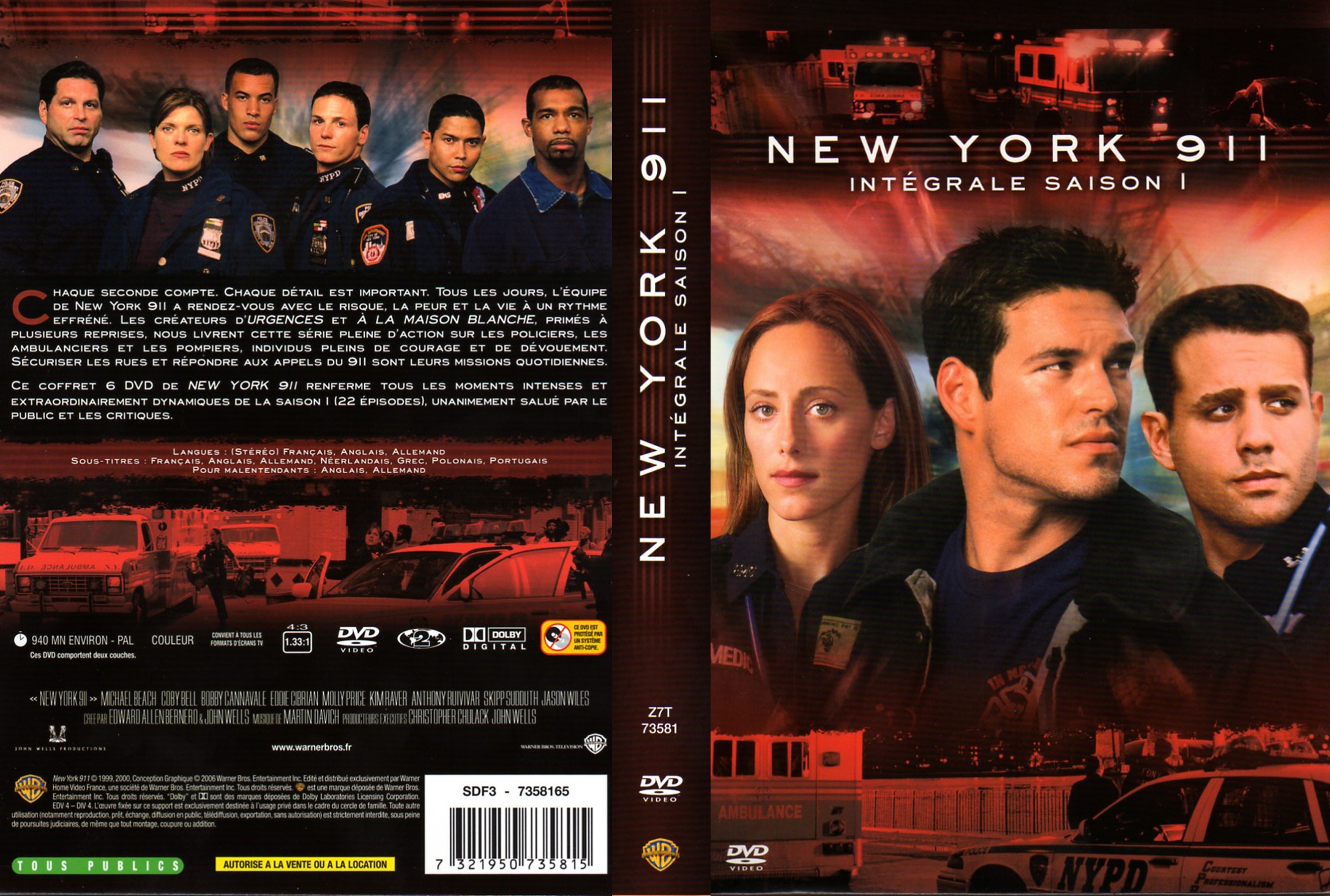 Jaquette DVD New York 911 saison 1 COFFRET