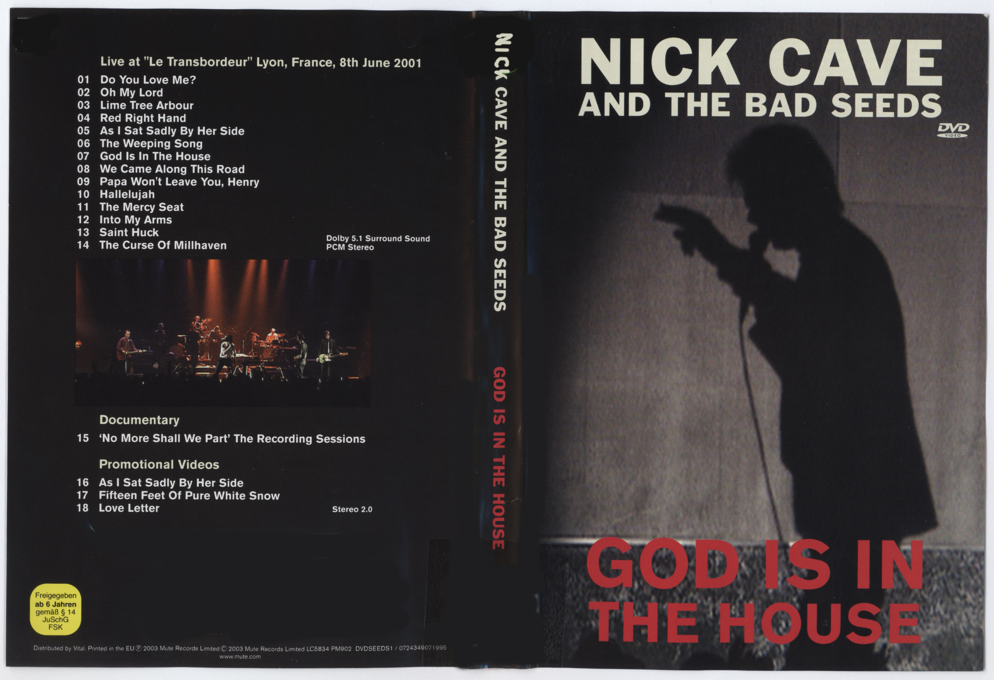 Jaquette DVD Nick Cave God in the house