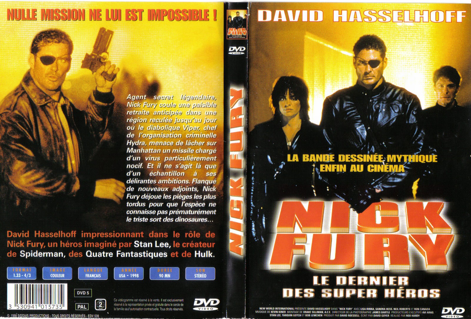 Jaquette DVD Nick fury