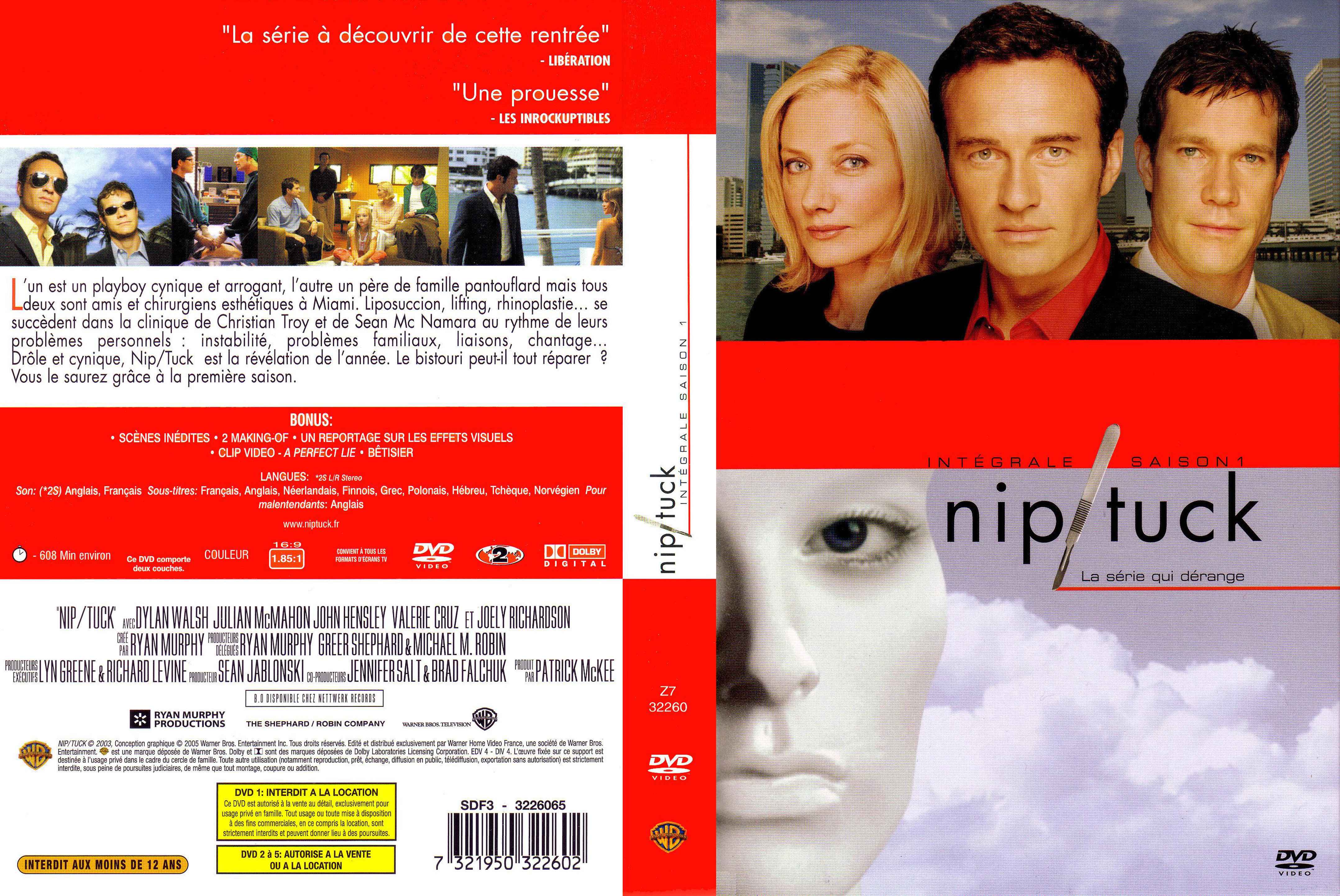 Jaquette DVD Nip-Tuck saison 1 COFFRET