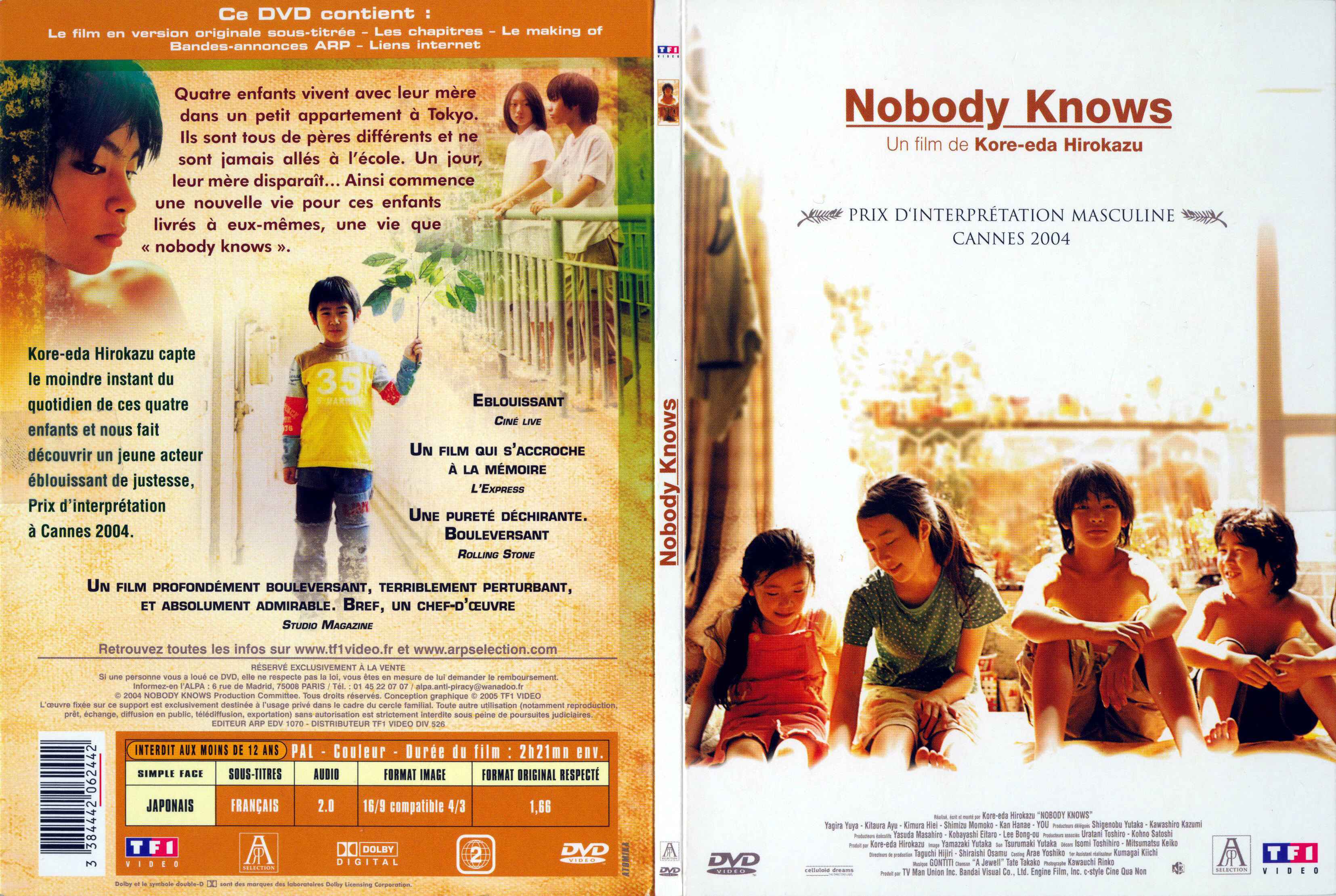 Jaquette DVD Nobody knows - SLIM