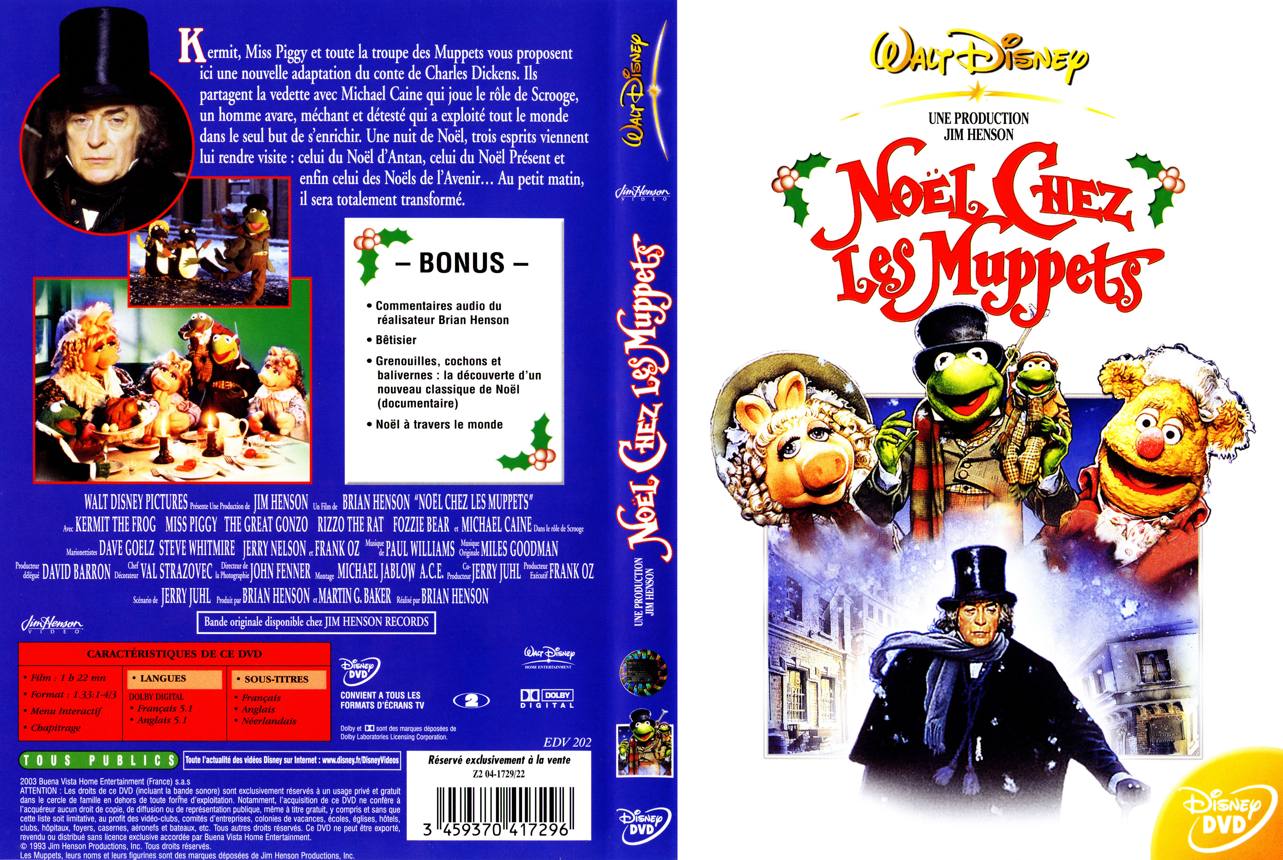 Jaquette DVD Noel chez les muppets