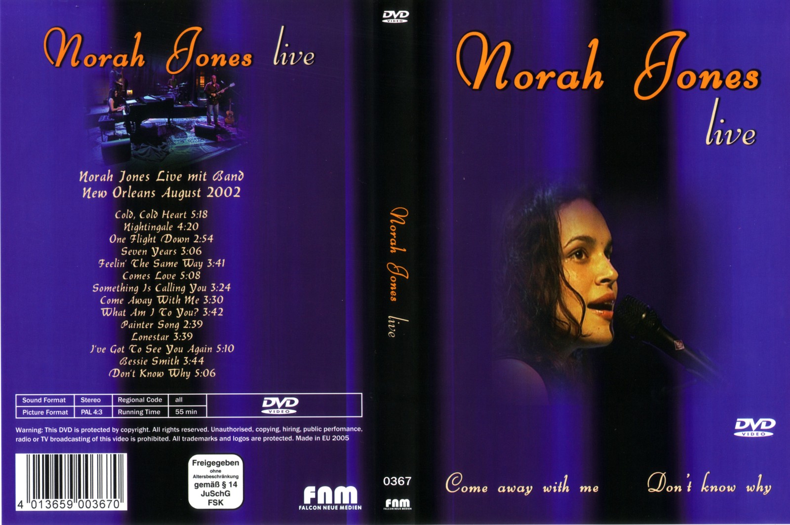 Jaquette DVD Norah Jones Live in New Orleans